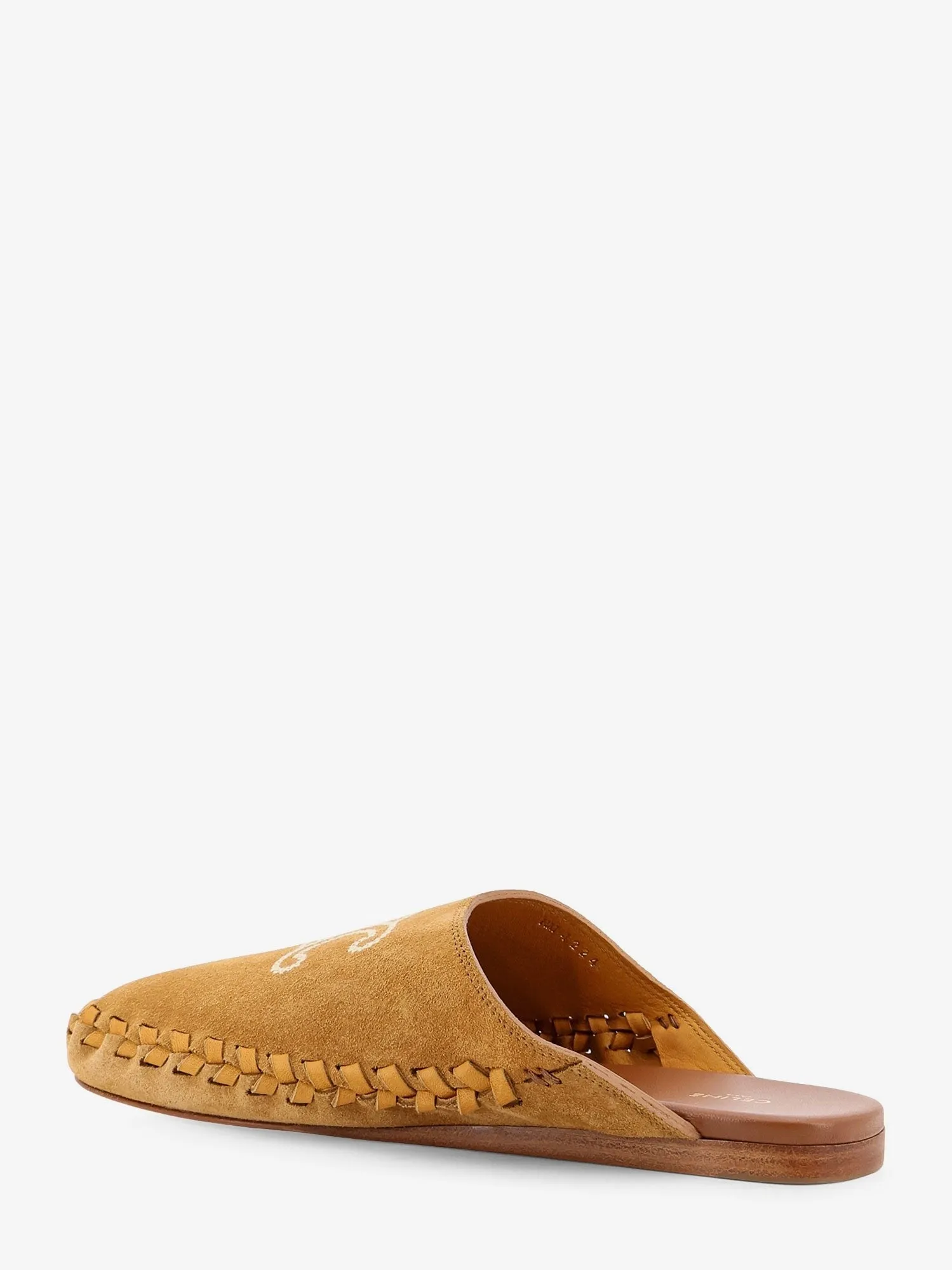 Celine Triomphe Mule 05 suede and leather sandals sold by Siebentaschen product image thumbnail 3