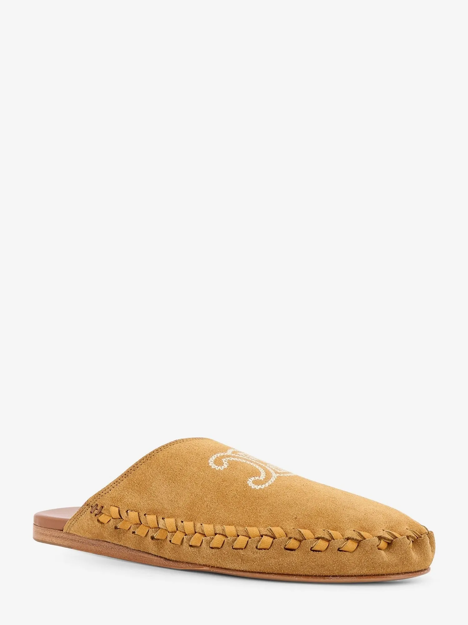 Celine Triomphe Mule 05 suede and leather sandals sold by Siebentaschen product image thumbnail 2