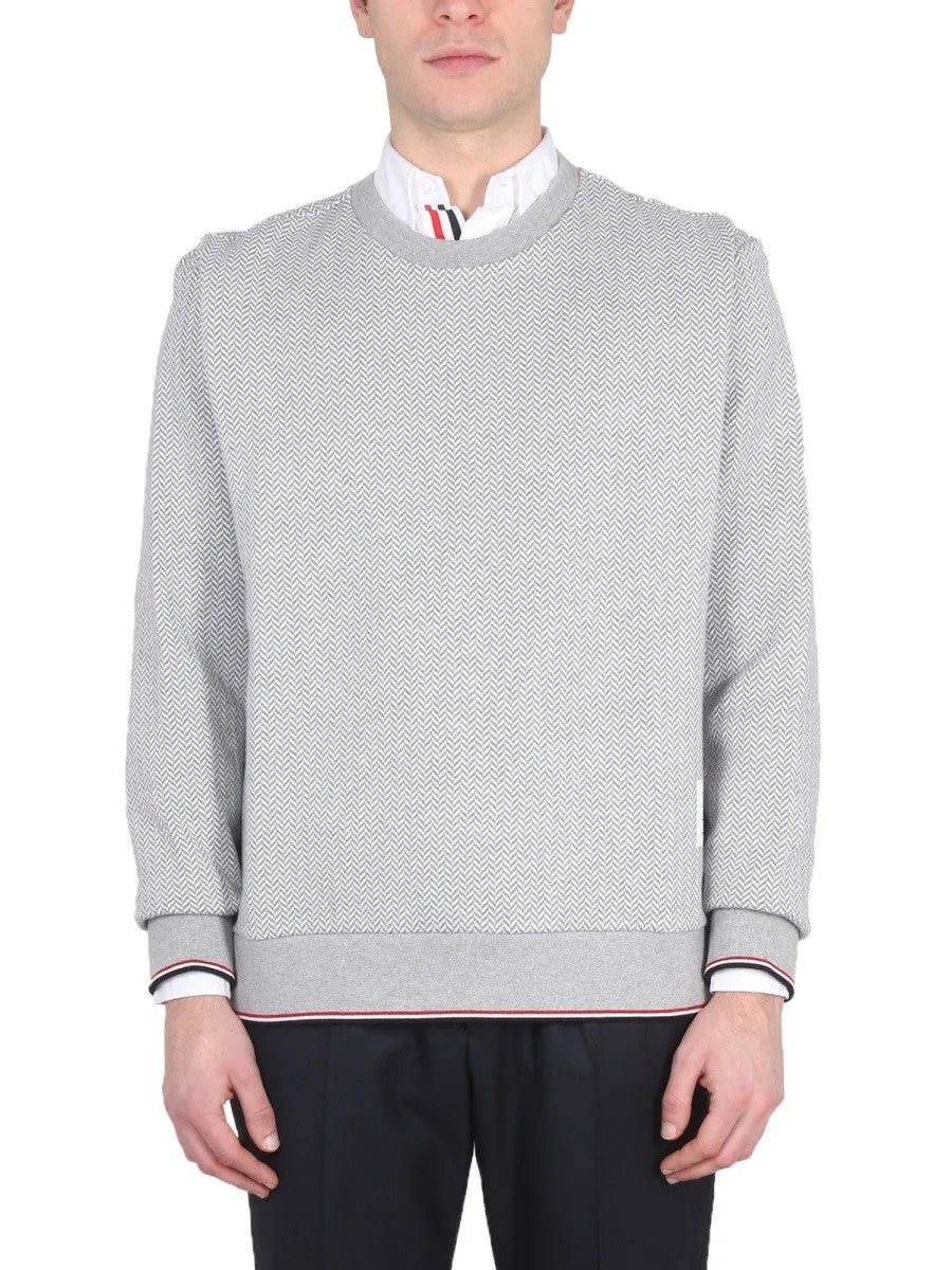 THOM BROWNE HERRINGBONE JERSEY sold by Siebentaschen