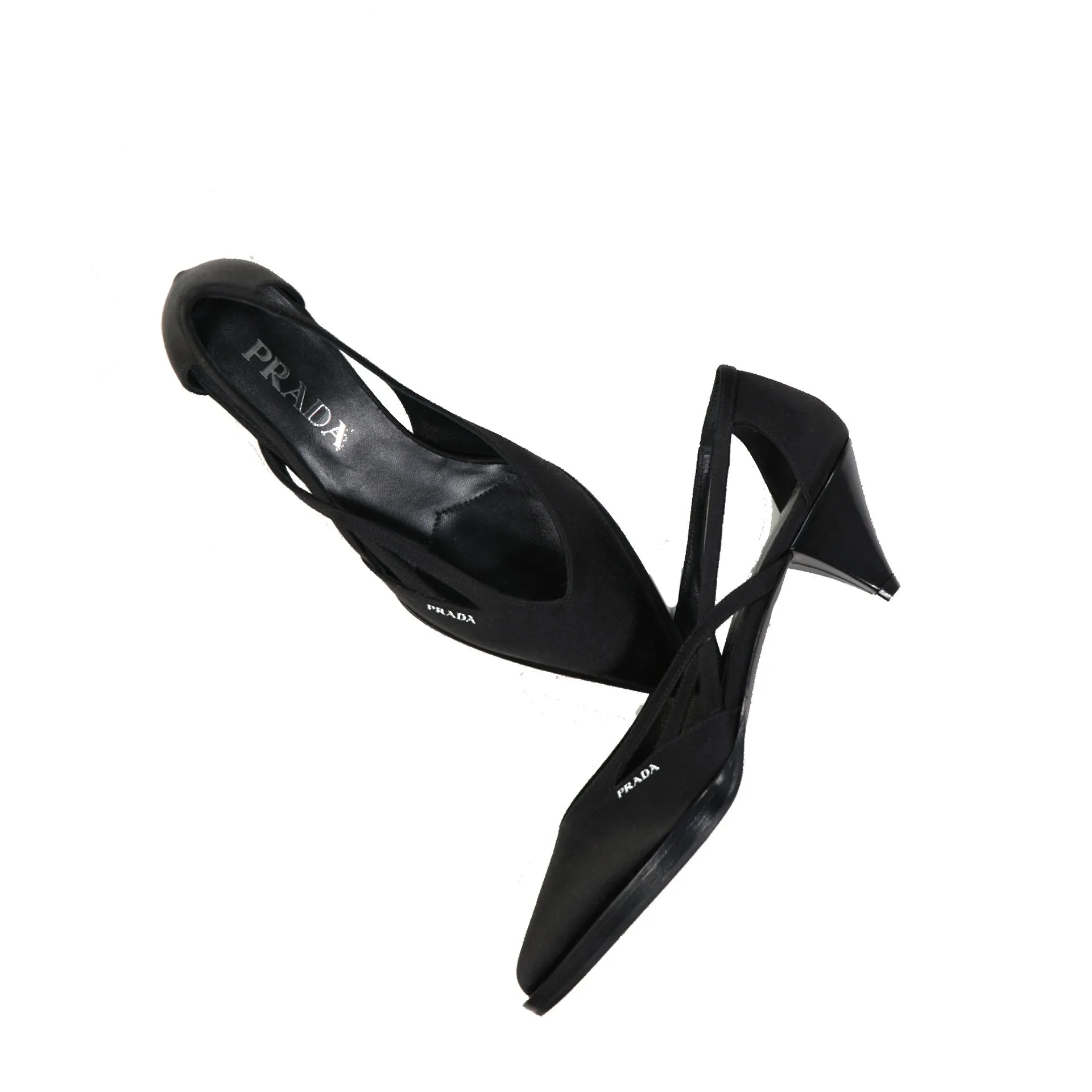 Prada 55mm Cut-Out Satin Pumps sold by Siebentaschen product image thumbnail 2