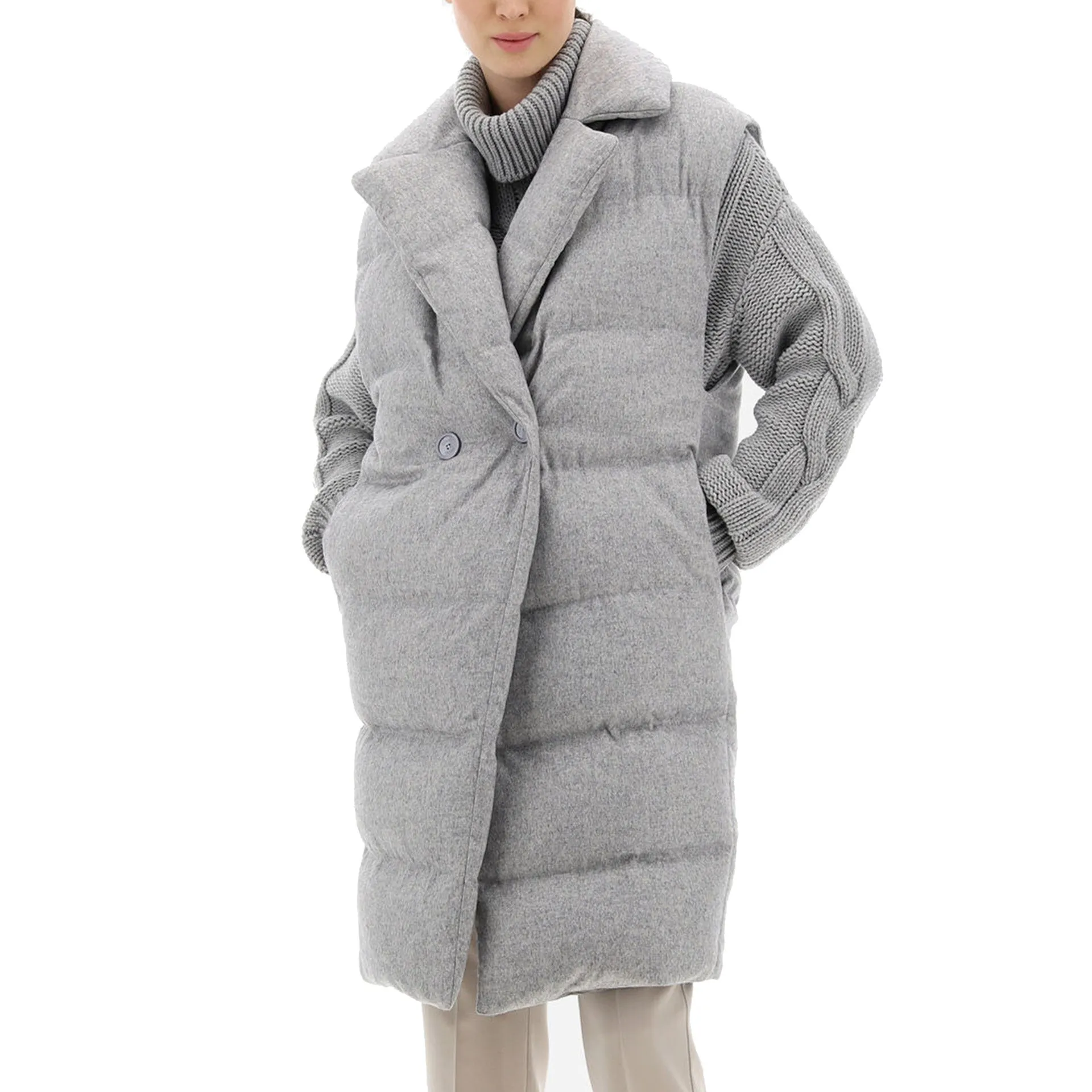HERNO Padded Long Gilet Coat sold by Siebentaschen product image thumbnail 2