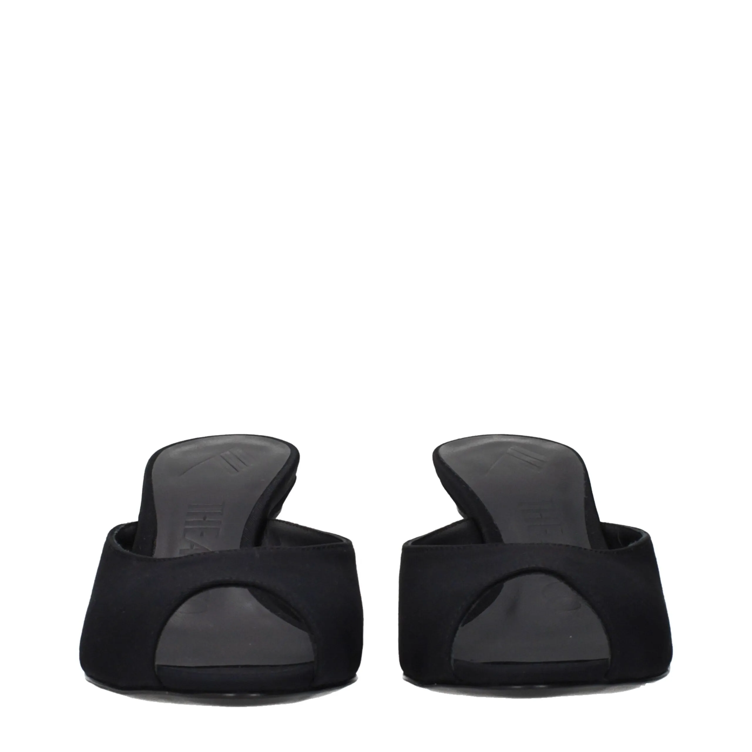 The Attico Black Fabric Flat Sandals sold by Siebentaschen product image thumbnail 3