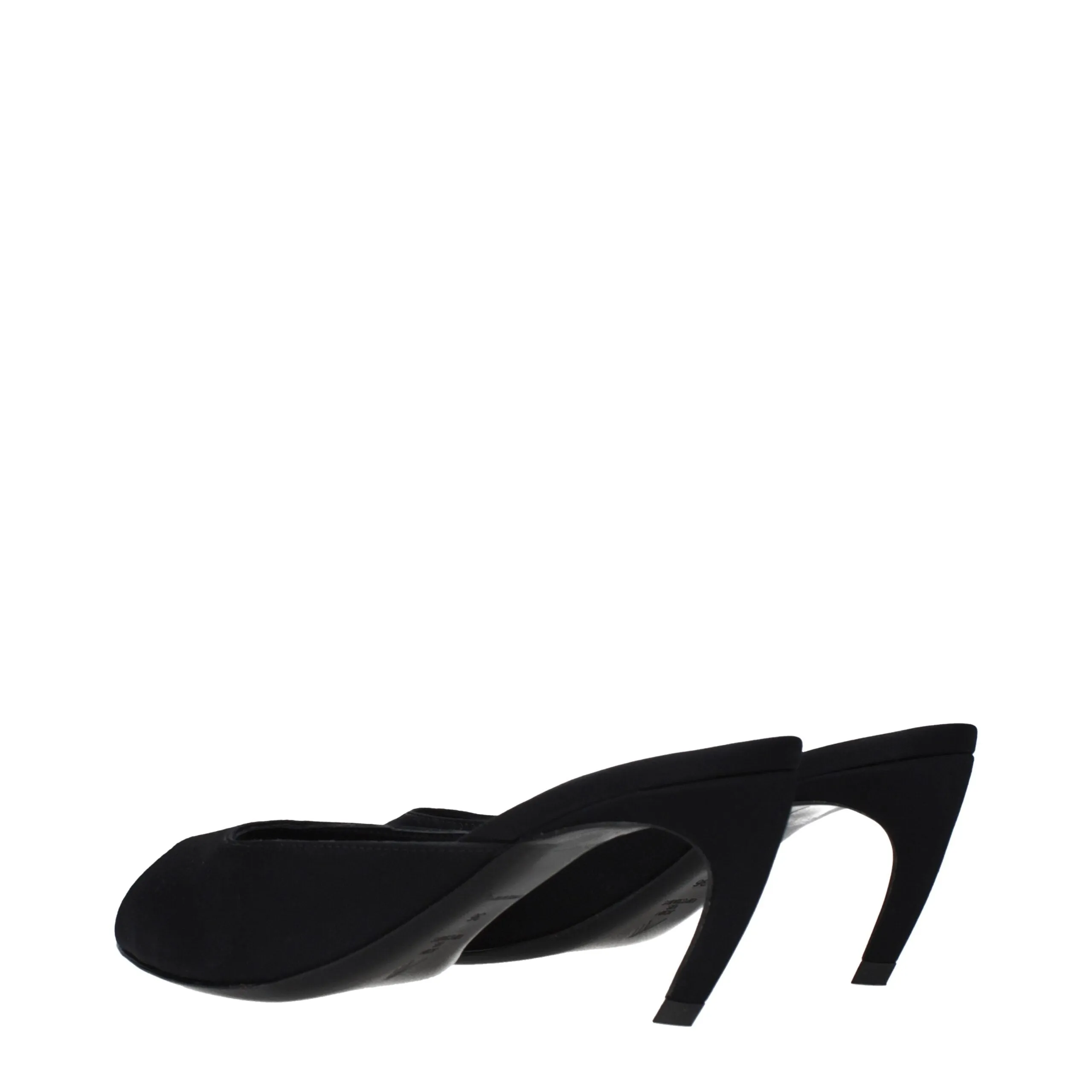 The Attico Black Fabric Flat Sandals sold by Siebentaschen product image thumbnail 4