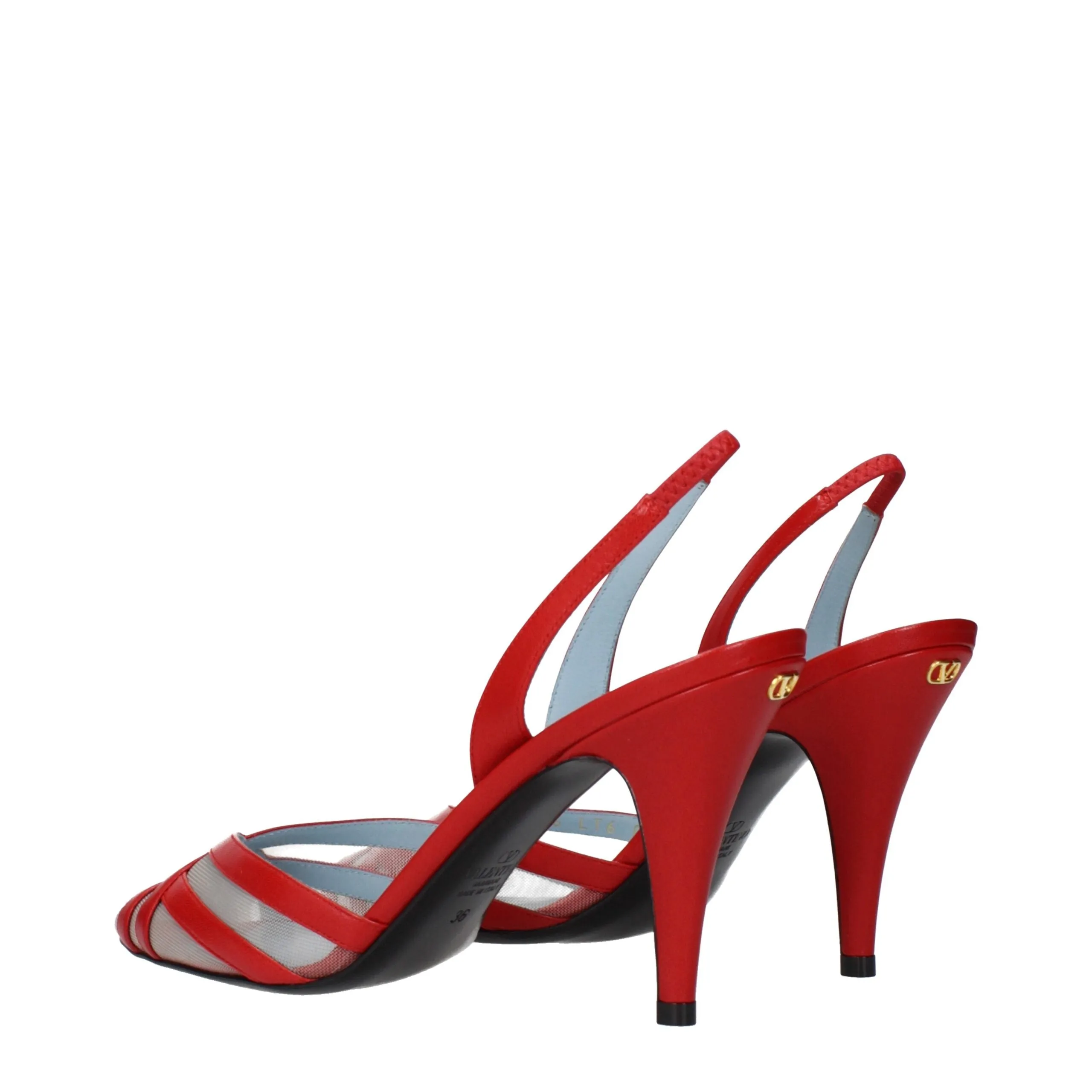 Valentino Garavani Red Leather Stiletto Heel Sandals sold by Siebentaschen product image thumbnail 4