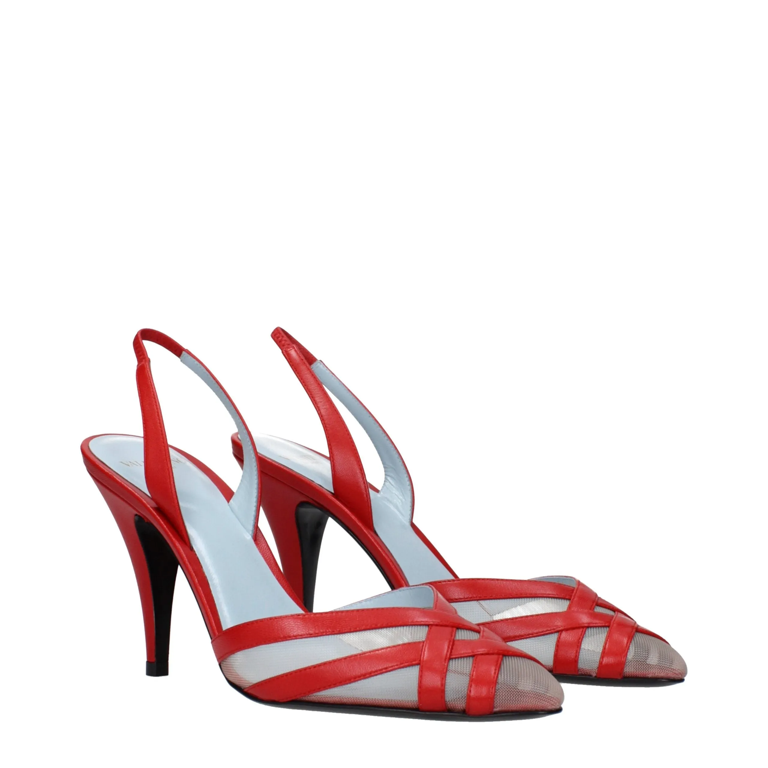 Valentino Garavani Red Leather Stiletto Heel Sandals sold by Siebentaschen product image thumbnail 2