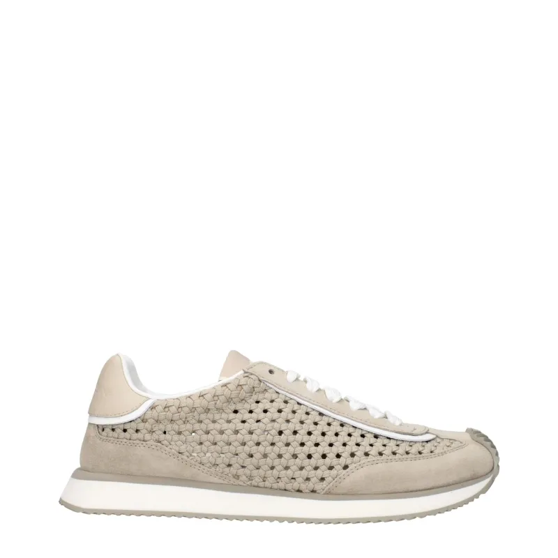 Dolce & Gabbana Beige Fabric Low Top Sneakers sold by Siebentaschen