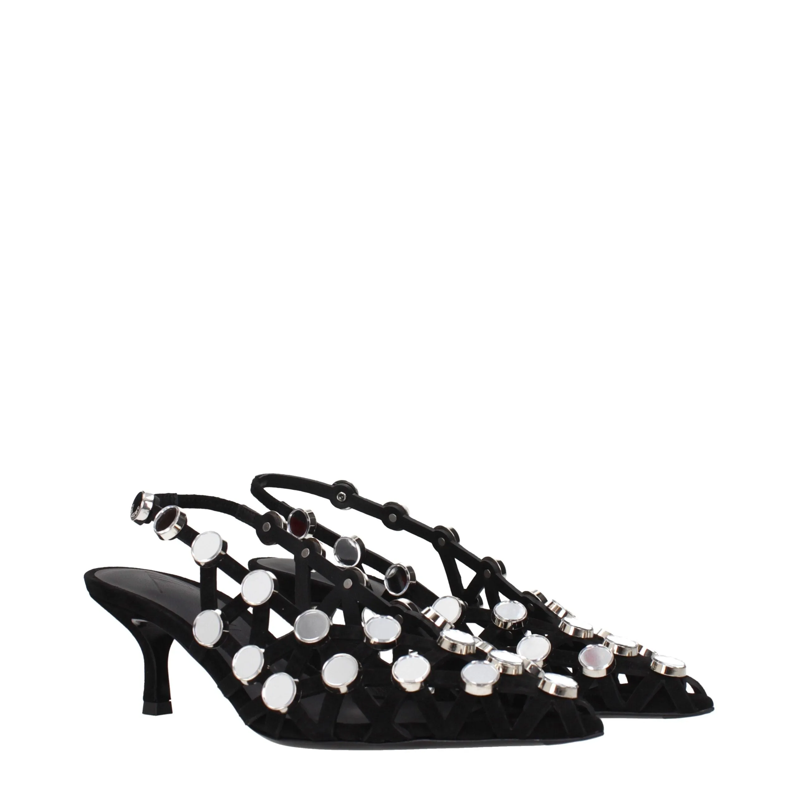 The Attico Black Leather Stiletto Heel Sandals sold by Siebentaschen product image thumbnail 2