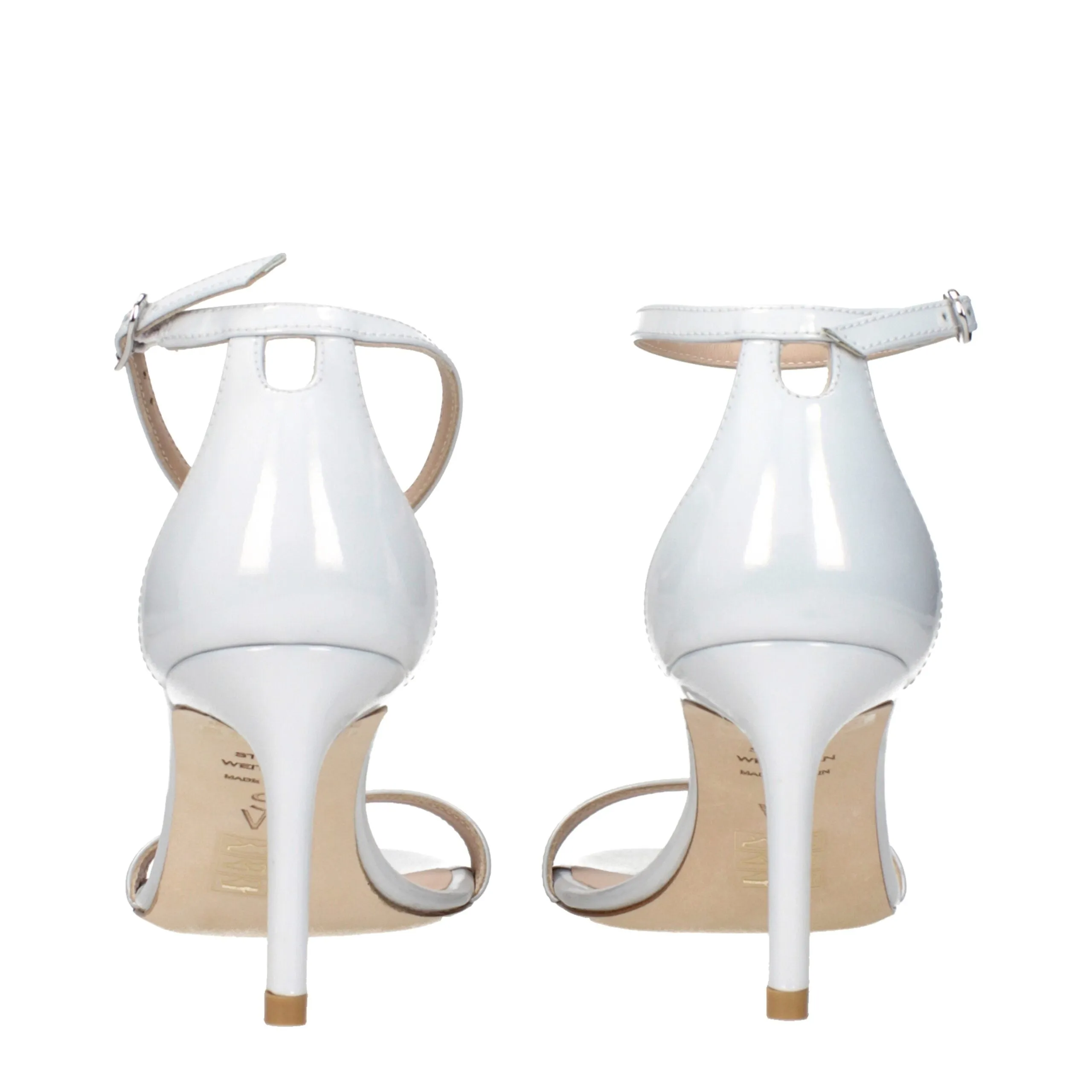 Stuart Weitzman White Leather Stiletto Heel Sandals sold by Siebentaschen product image thumbnail 5