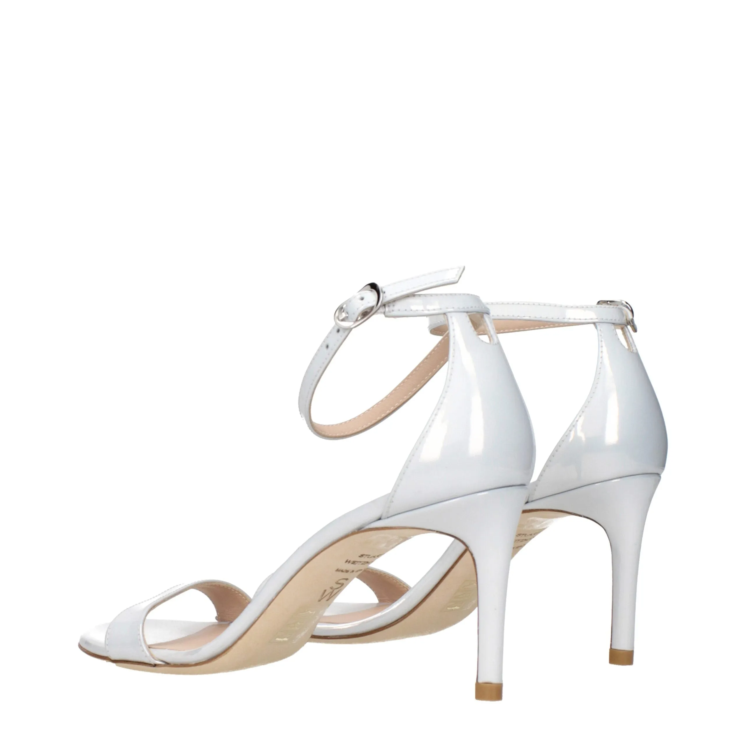 Stuart Weitzman White Leather Stiletto Heel Sandals sold by Siebentaschen product image thumbnail 4