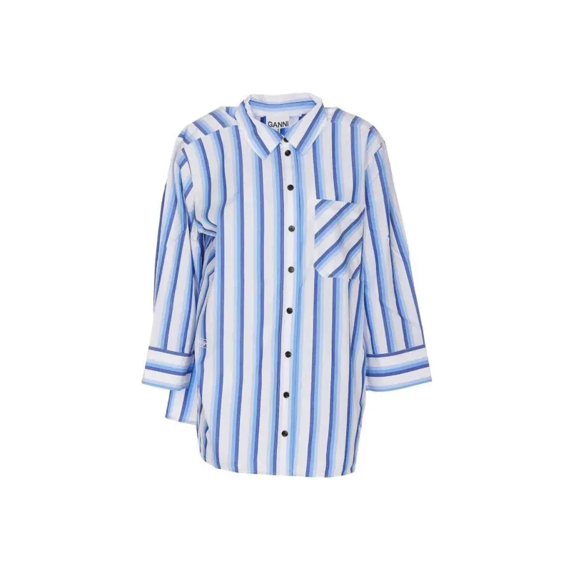 Ganni Cotton Striped Shirt sold by Siebentaschen