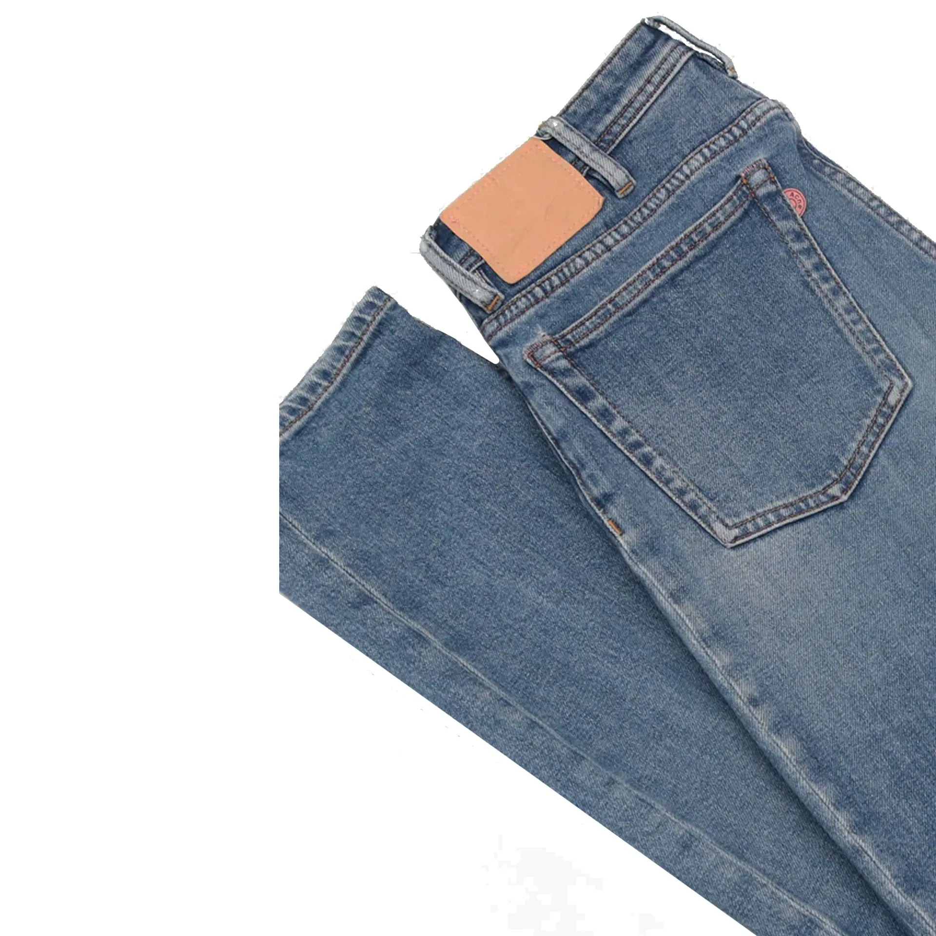 Acne Studios Blå Konst Climb Mid Blue Cotton Denim Jeans sold by Siebentaschen product image thumbnail 4