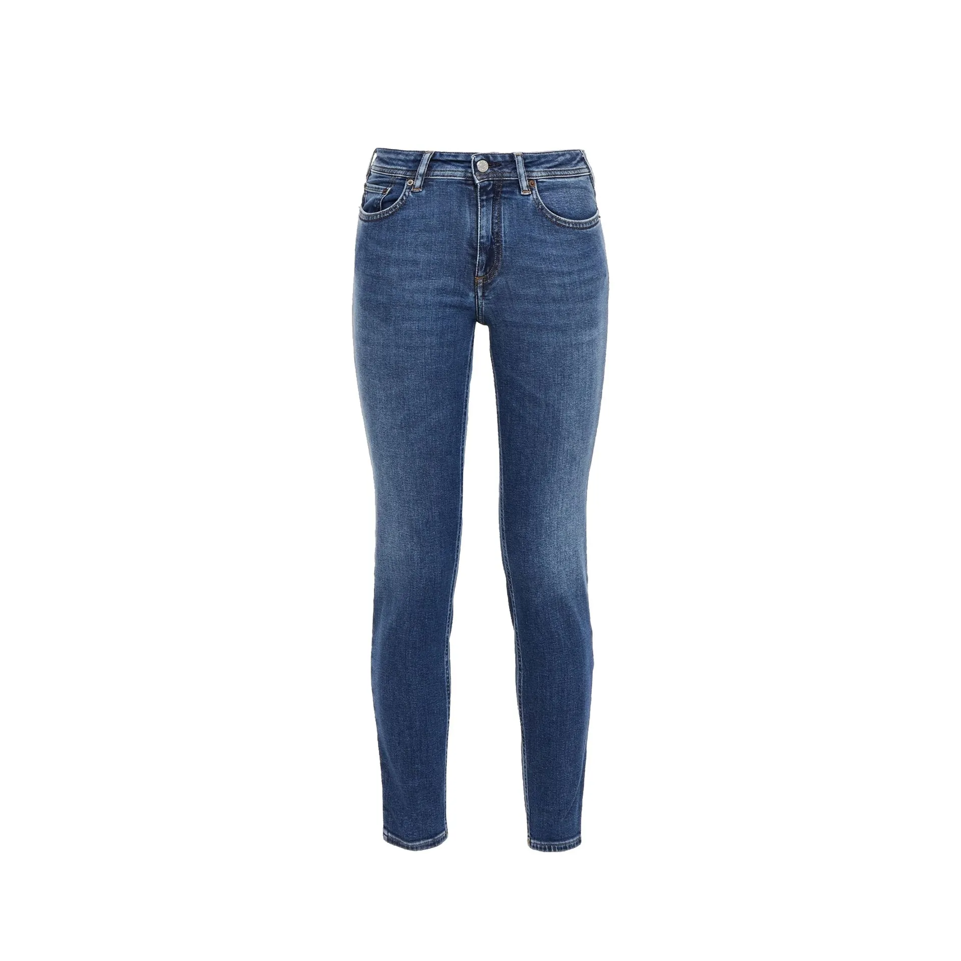 Acne Studios Blå Konst Climb Mid Blue Cotton Denim Jeans sold by Siebentaschen product image thumbnail 5