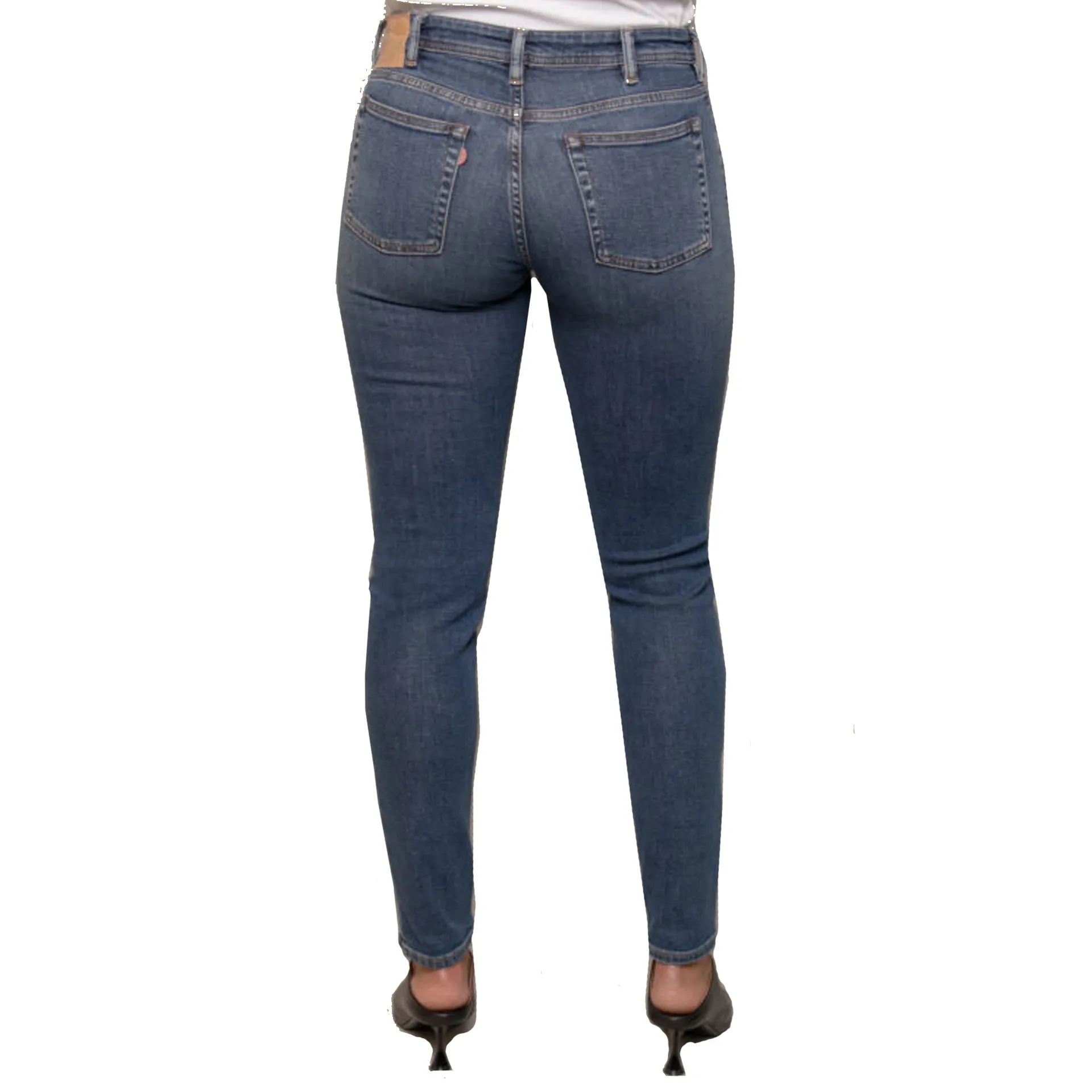 Acne Studios Blå Konst Climb Mid Blue Cotton Denim Jeans sold by Siebentaschen product image thumbnail 3