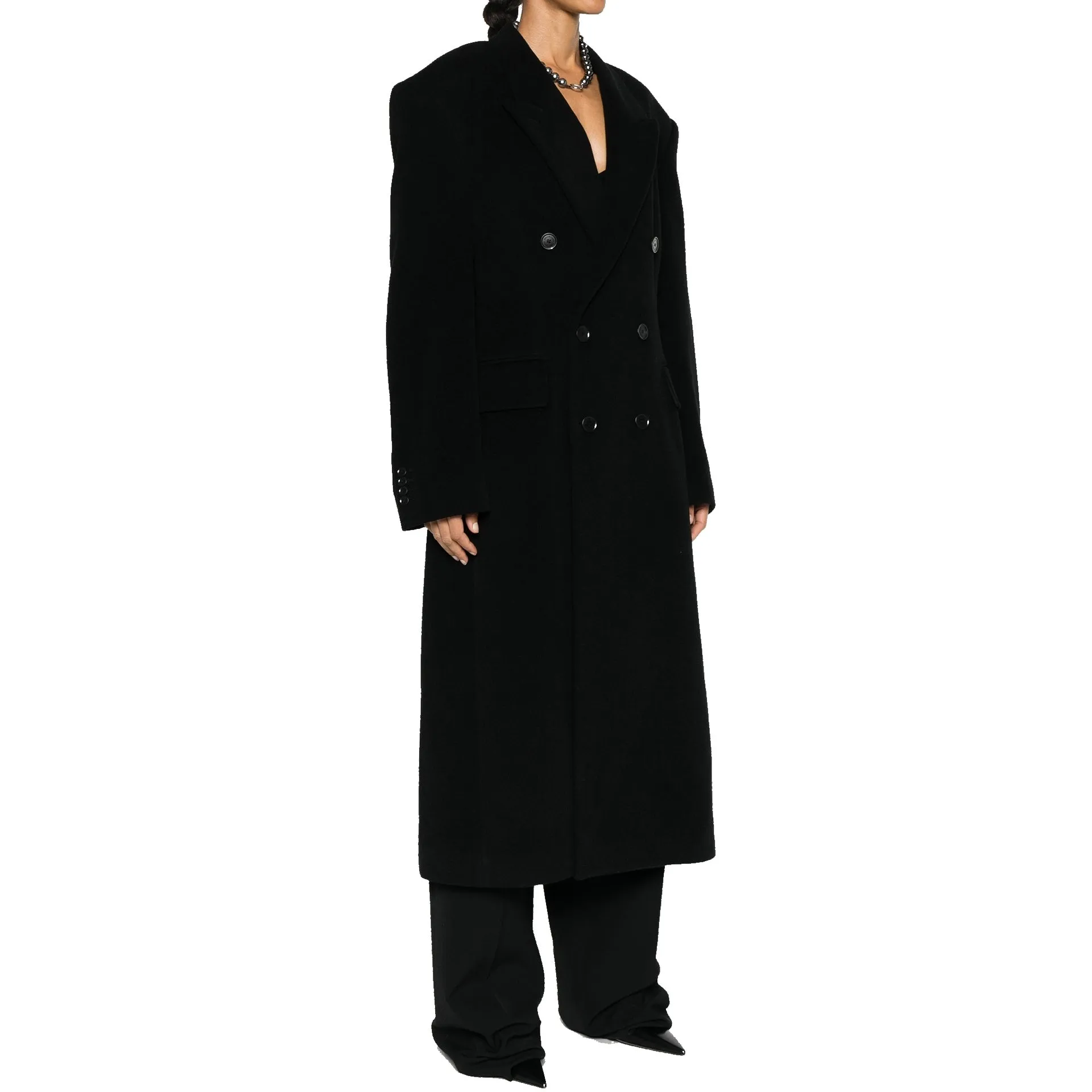 Balenciaga Cashmere And Wool Cinched Coat sold by Siebentaschen product image thumbnail 2