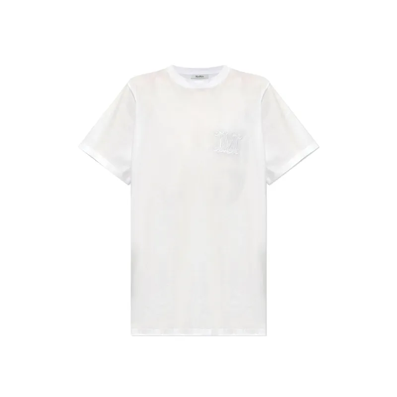 Max Mara Mango Logo Embroidered Cotton T-Shirt sold by Siebentaschen