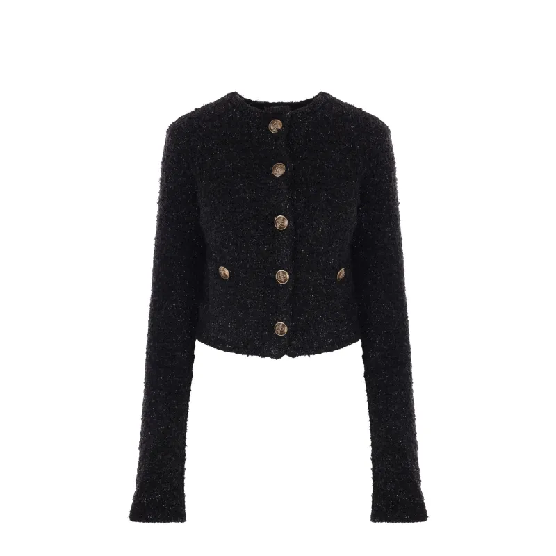 Balenciaga Crop Bouclé Cardigan sold by Siebentaschen