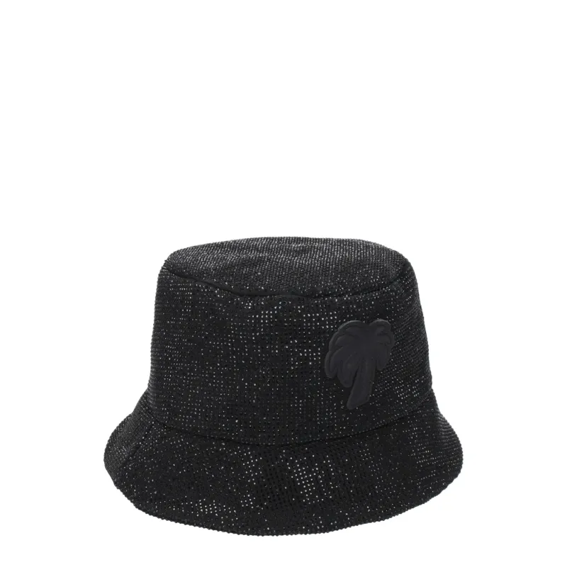Palm Angels Black Cotton Bucket Hat made by Palm Angels