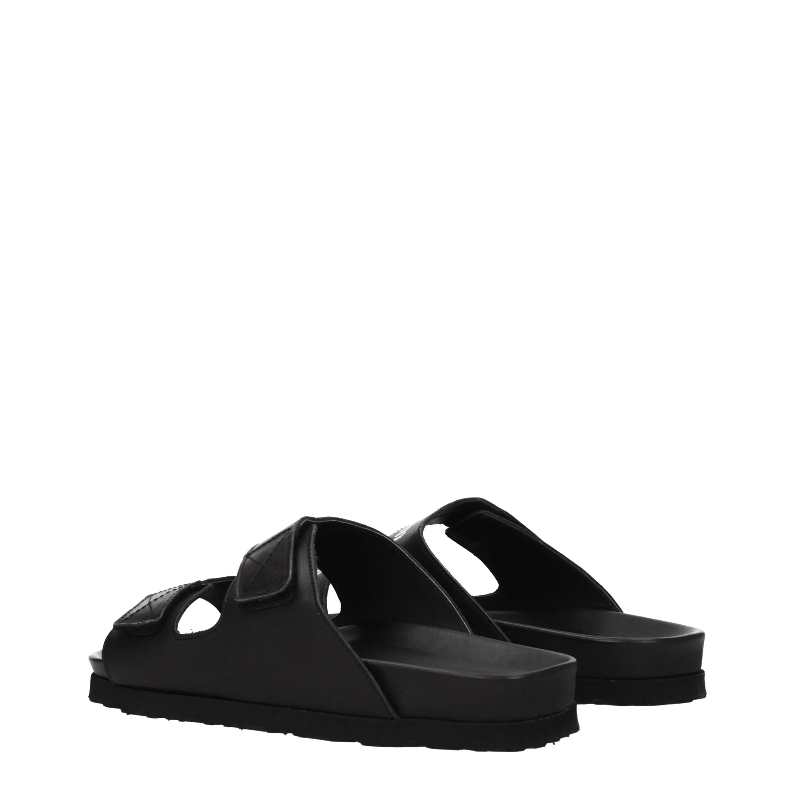 Palm Angels Black Leather Slippers sold by Siebentaschen product image thumbnail 4