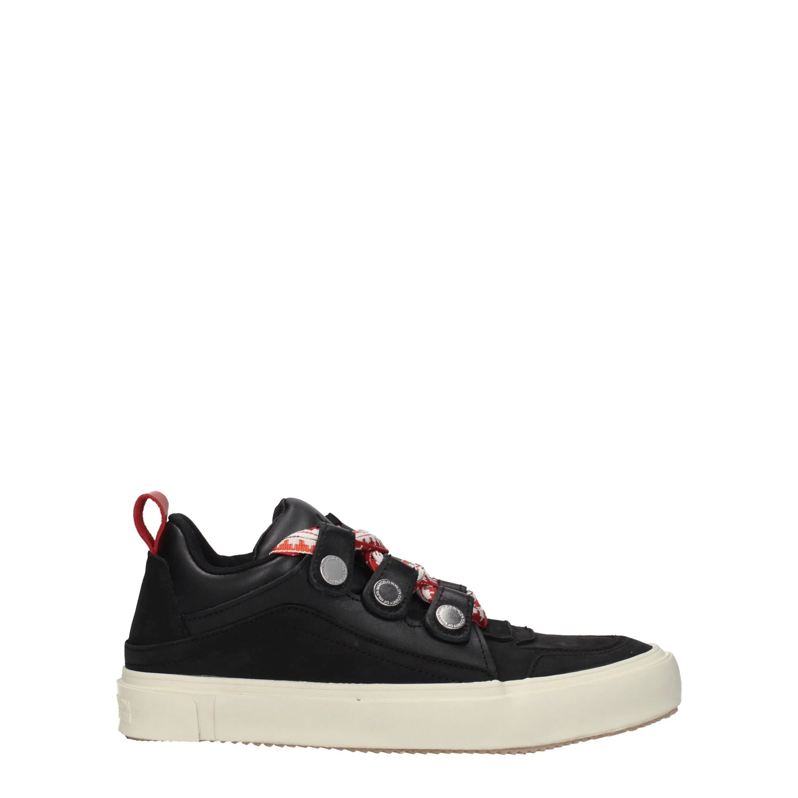 Marcelo Burlon Black Leather Low Top Sneakers sold by Siebentaschen