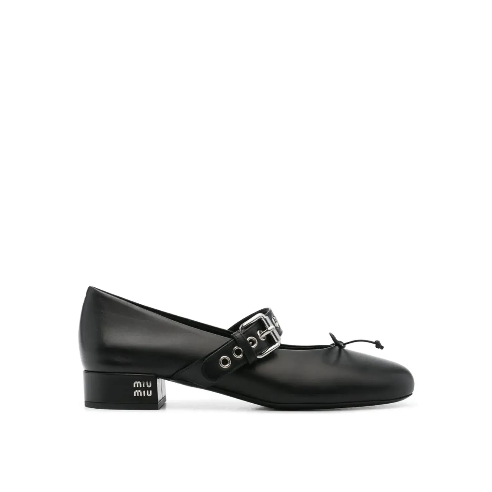 Miu Miu Leather Ballerina Pumps sold by Siebentaschen