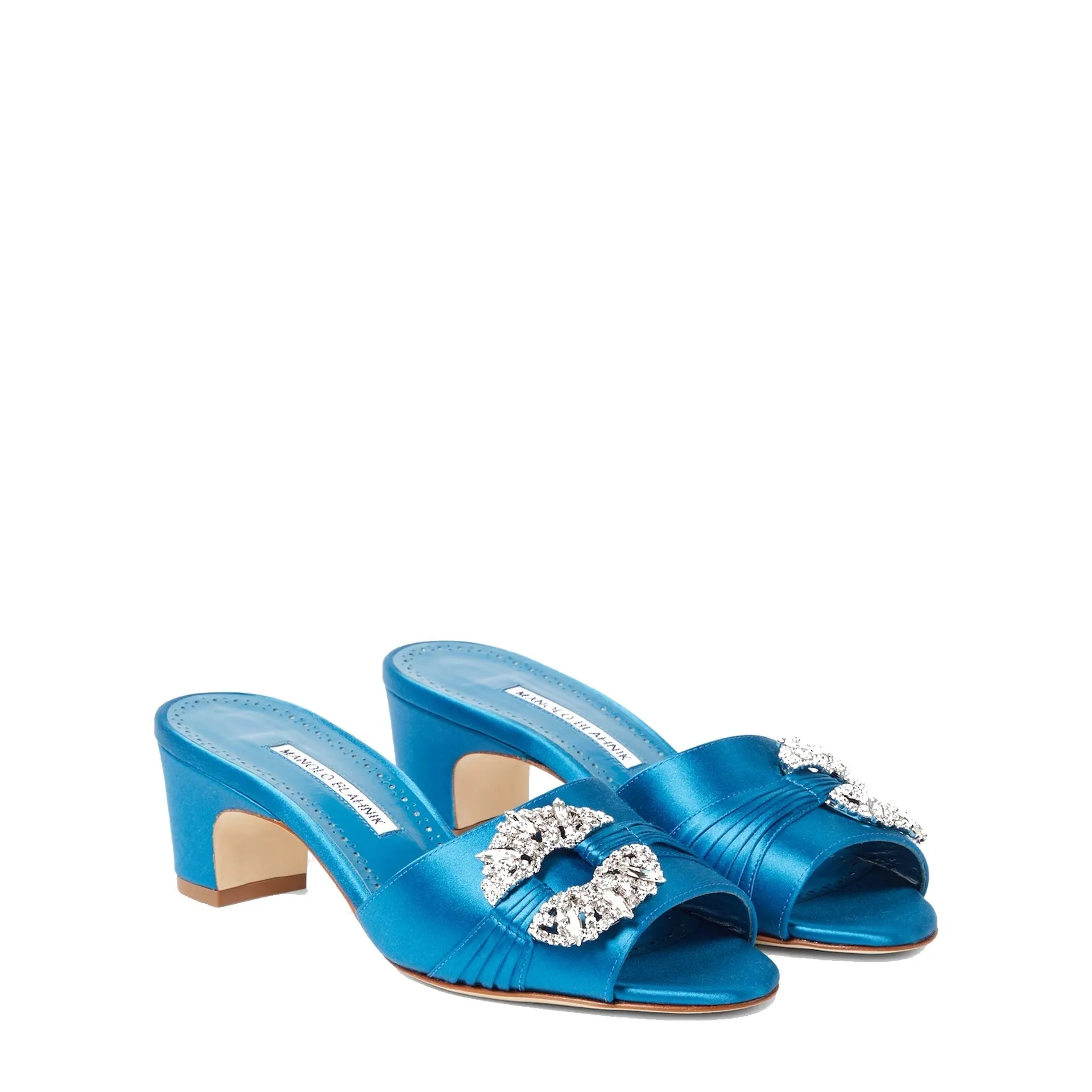 Manolo Blahnik Prinap 050 Satin Mules sold by Siebentaschen product image thumbnail 2