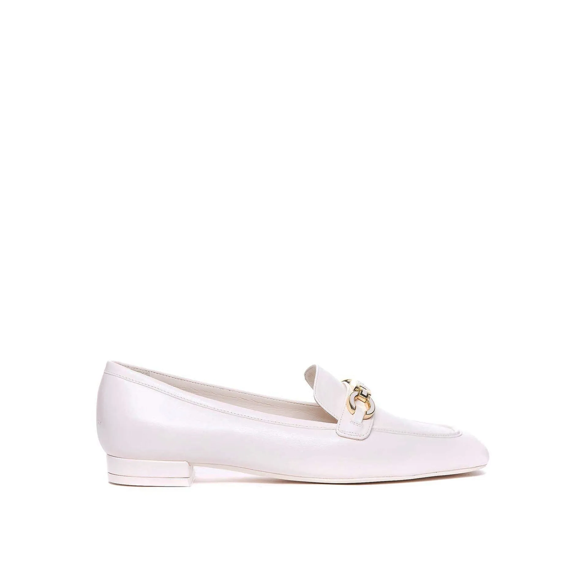 Stuart Weitzman Signature Square Leather Loafers sold by Siebentaschen