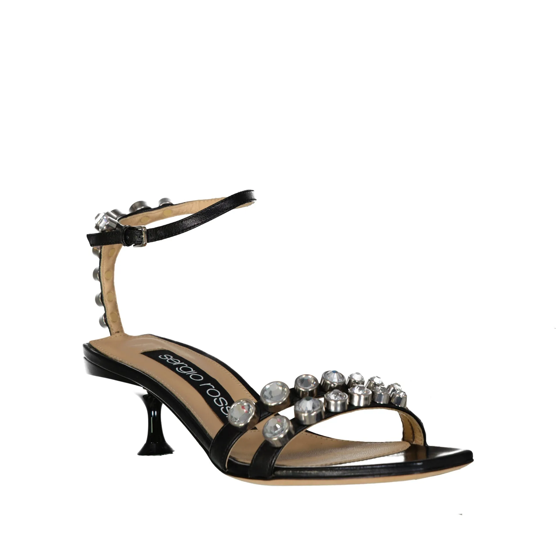 Sergio Rossi Leather Crystal Sandals sold by Siebentaschen product image thumbnail 2