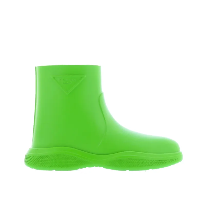Prada Logo Rubber Boots sold by Siebentaschen