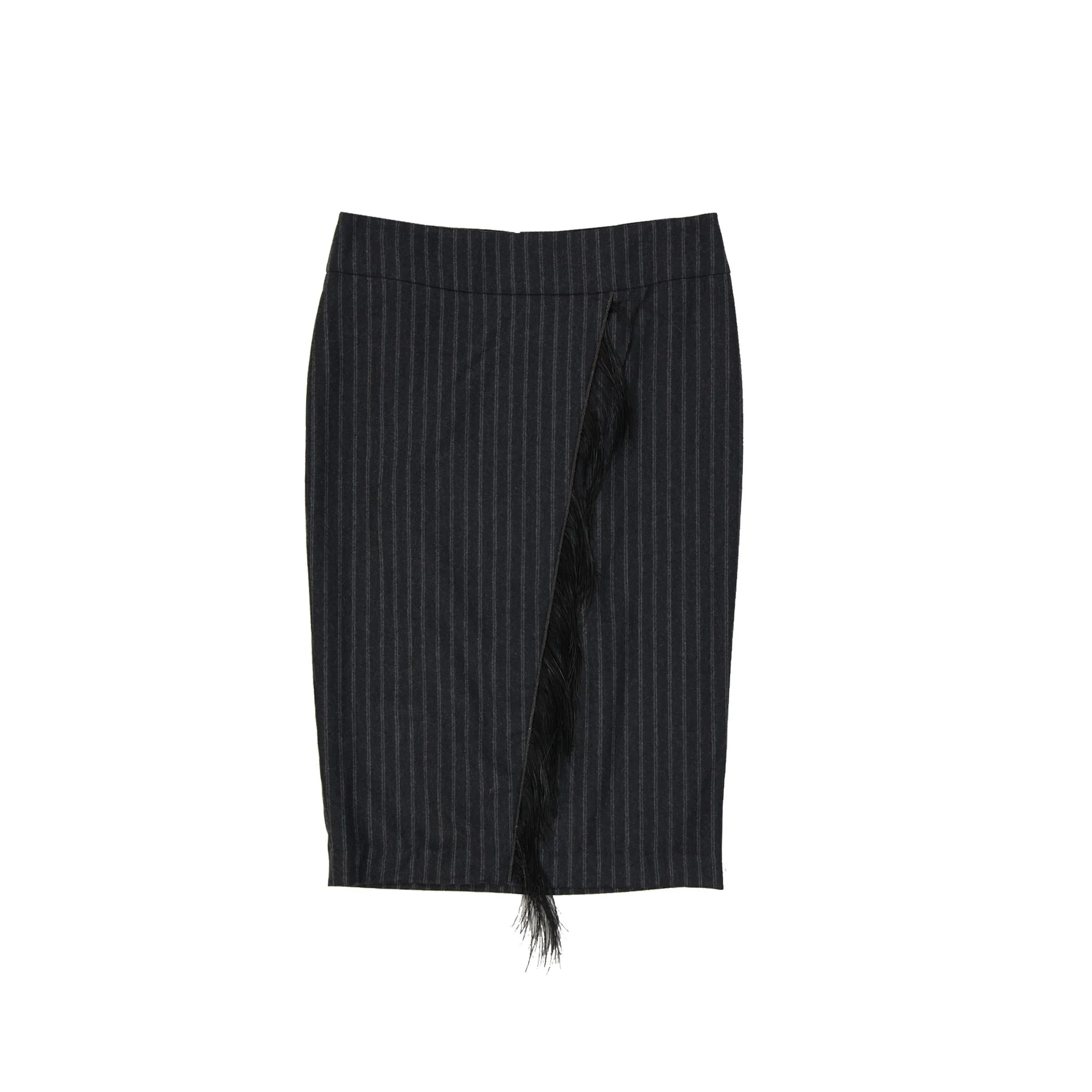 Brunello Cucinelli Wool Striped Skirt sold by Siebentaschen