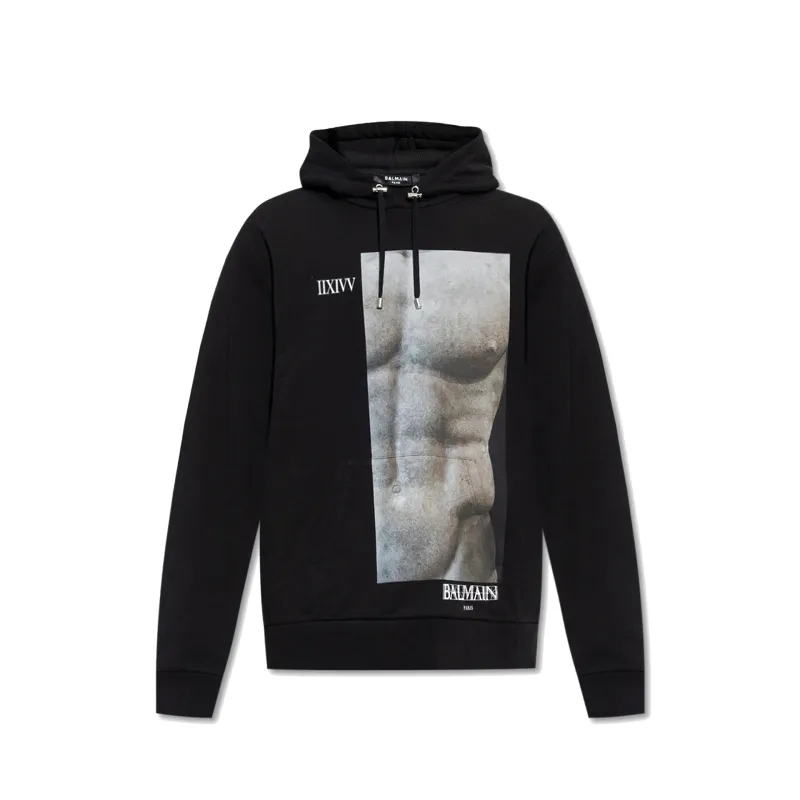 Balmain Cotton Hoodie Sweatshirt sold by Siebentaschen