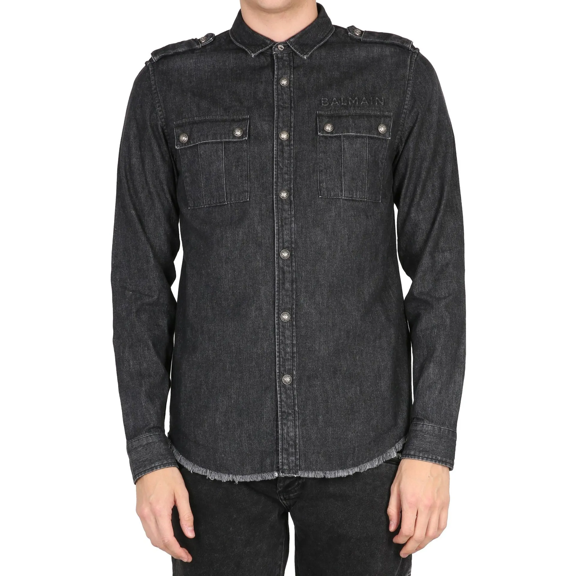 Balmain Cotton Denim Shirt sold by Siebentaschen product image thumbnail 2