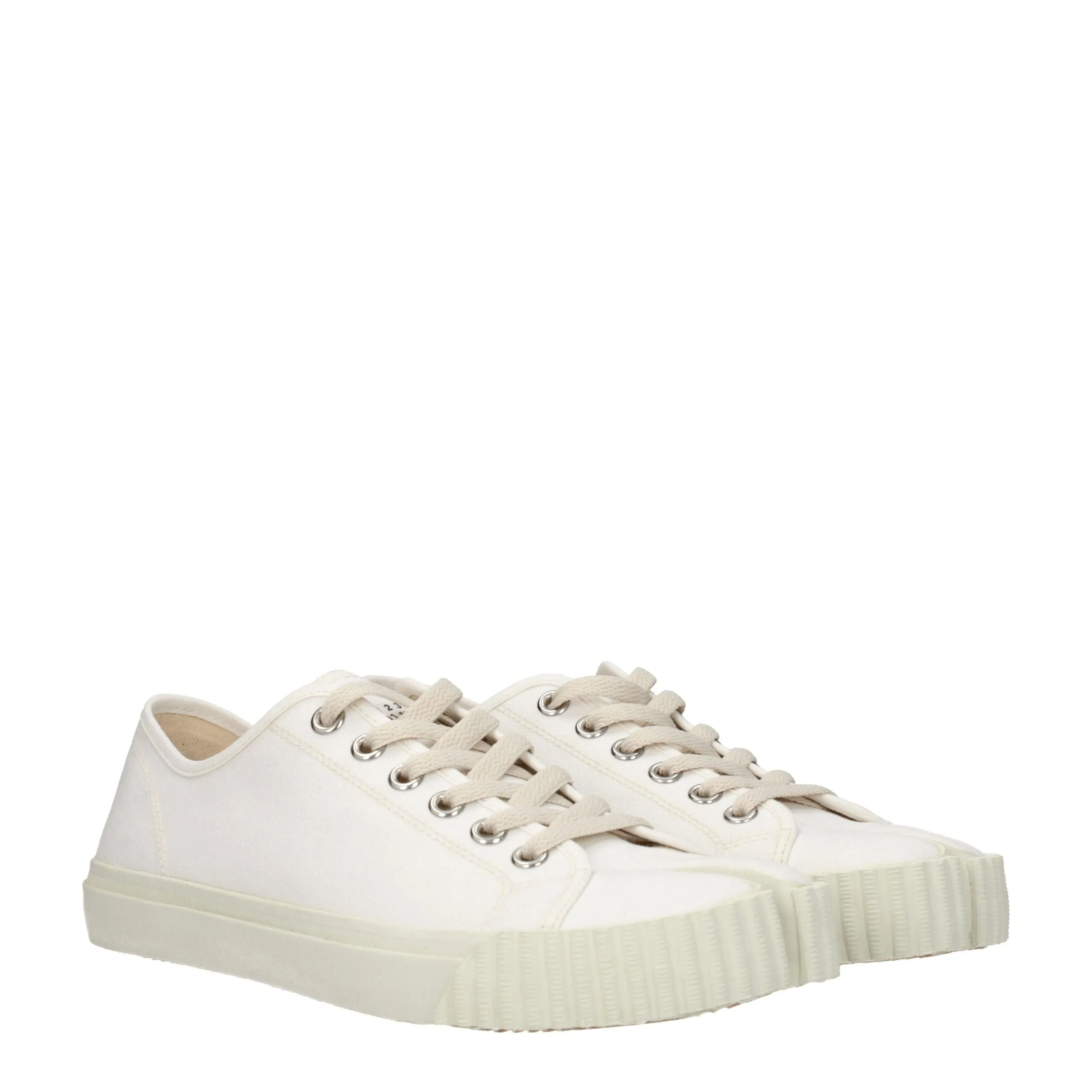 Maison Margiela White Fabric Low Top Sneakers sold by Siebentaschen product image thumbnail 2