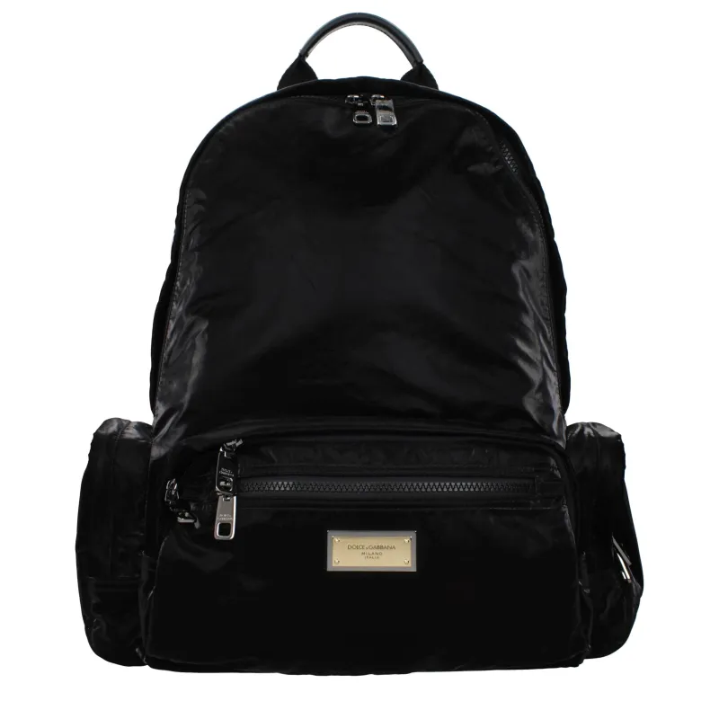 Dolce & Gabbana Black Nylon Backpack sold by Siebentaschen