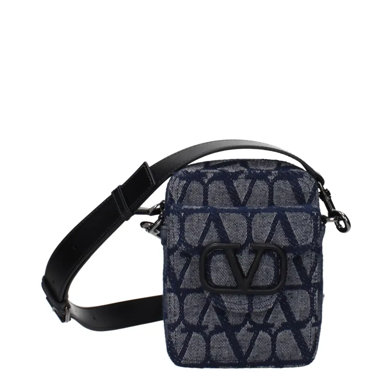 Valentino Garavani Blue Fabric Crossbody Bag sold by Siebentaschen