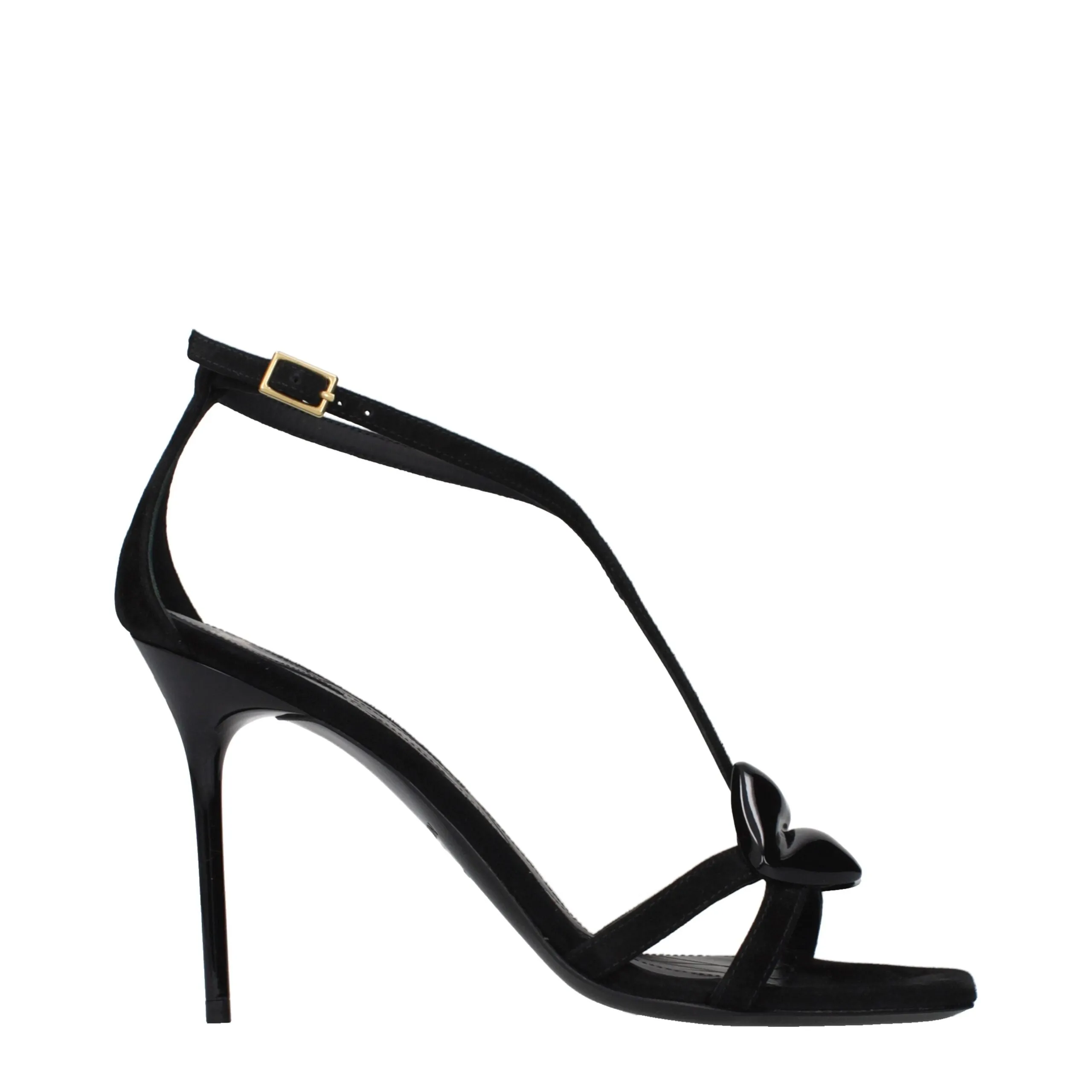 Balmain Black Leather Stiletto Heel Sandals sold by Siebentaschen