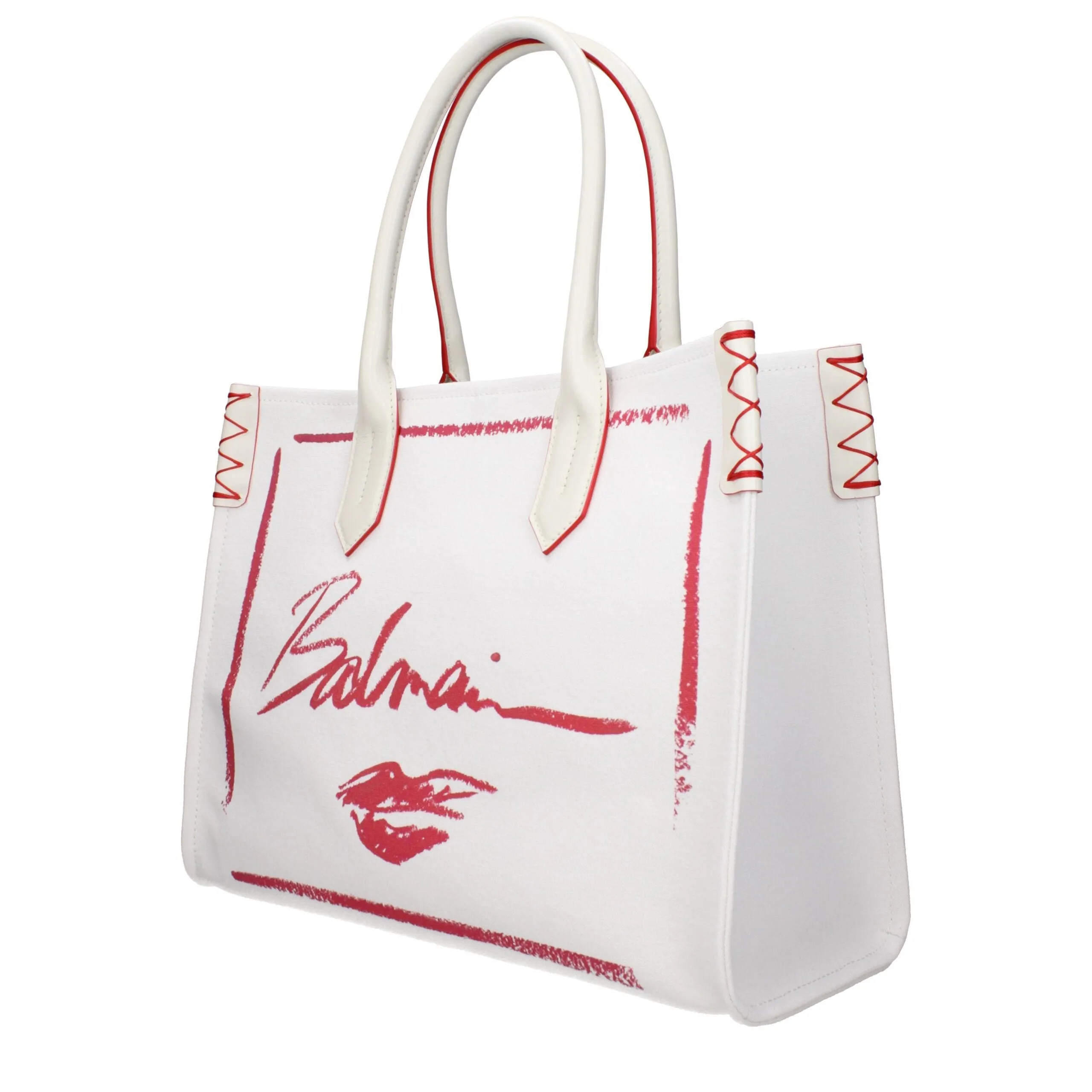 Balmain White Fabric Handbag sold by Siebentaschen product image thumbnail 2