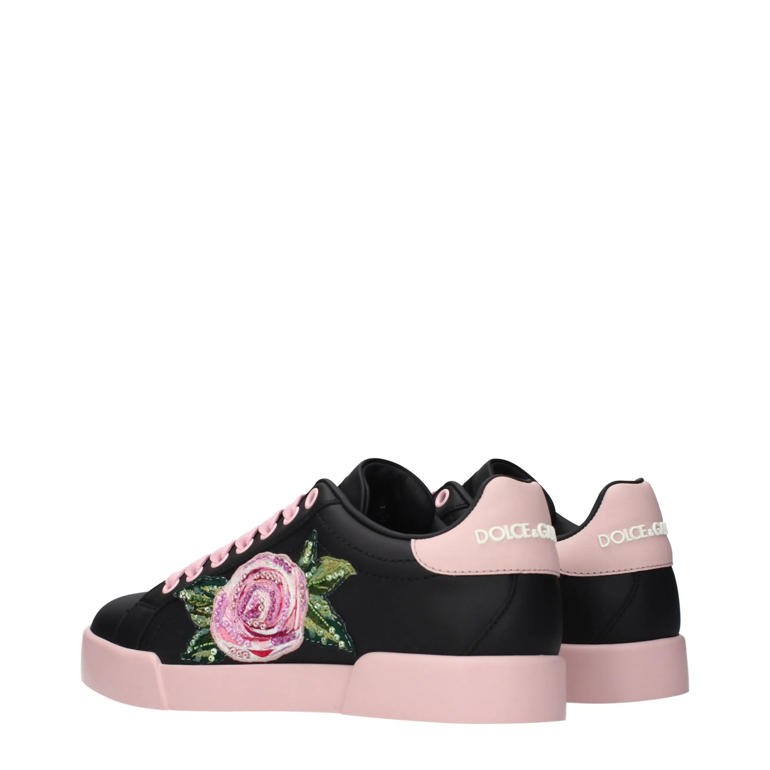 Dolce & Gabbana Black Leather Sneakers sold by Siebentaschen product image thumbnail 4