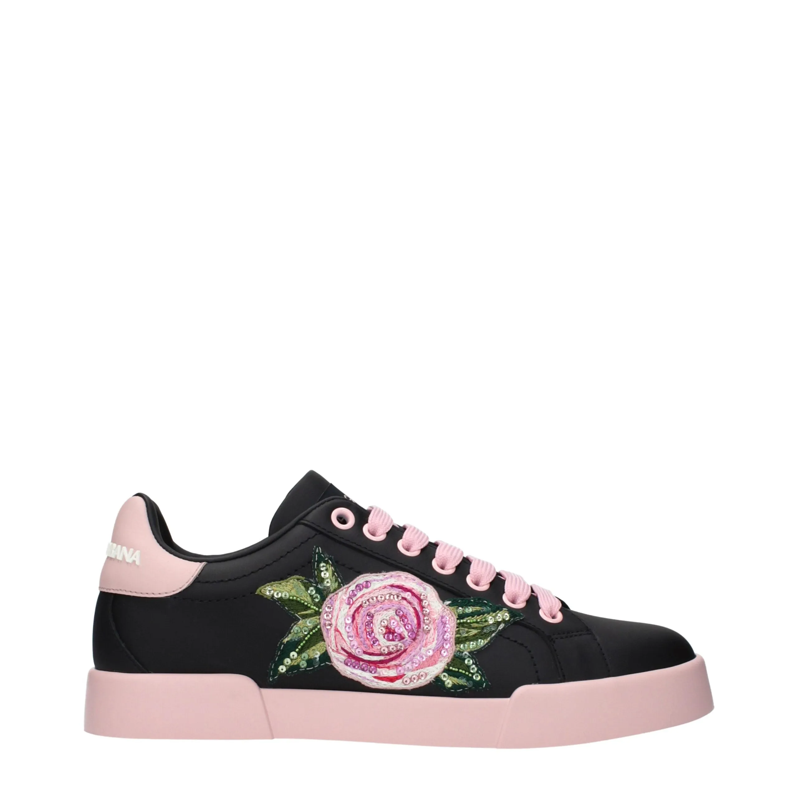 Dolce & Gabbana Black Leather Sneakers sold by Siebentaschen
