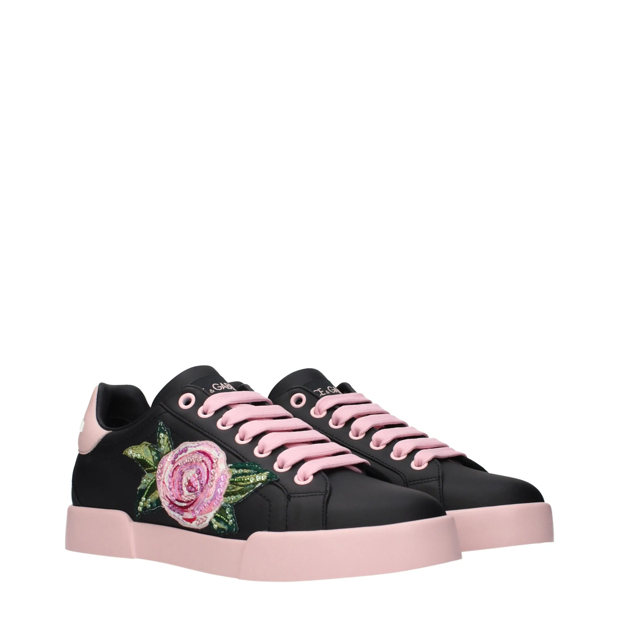 Dolce & Gabbana Black Leather Sneakers sold by Siebentaschen product image thumbnail 2