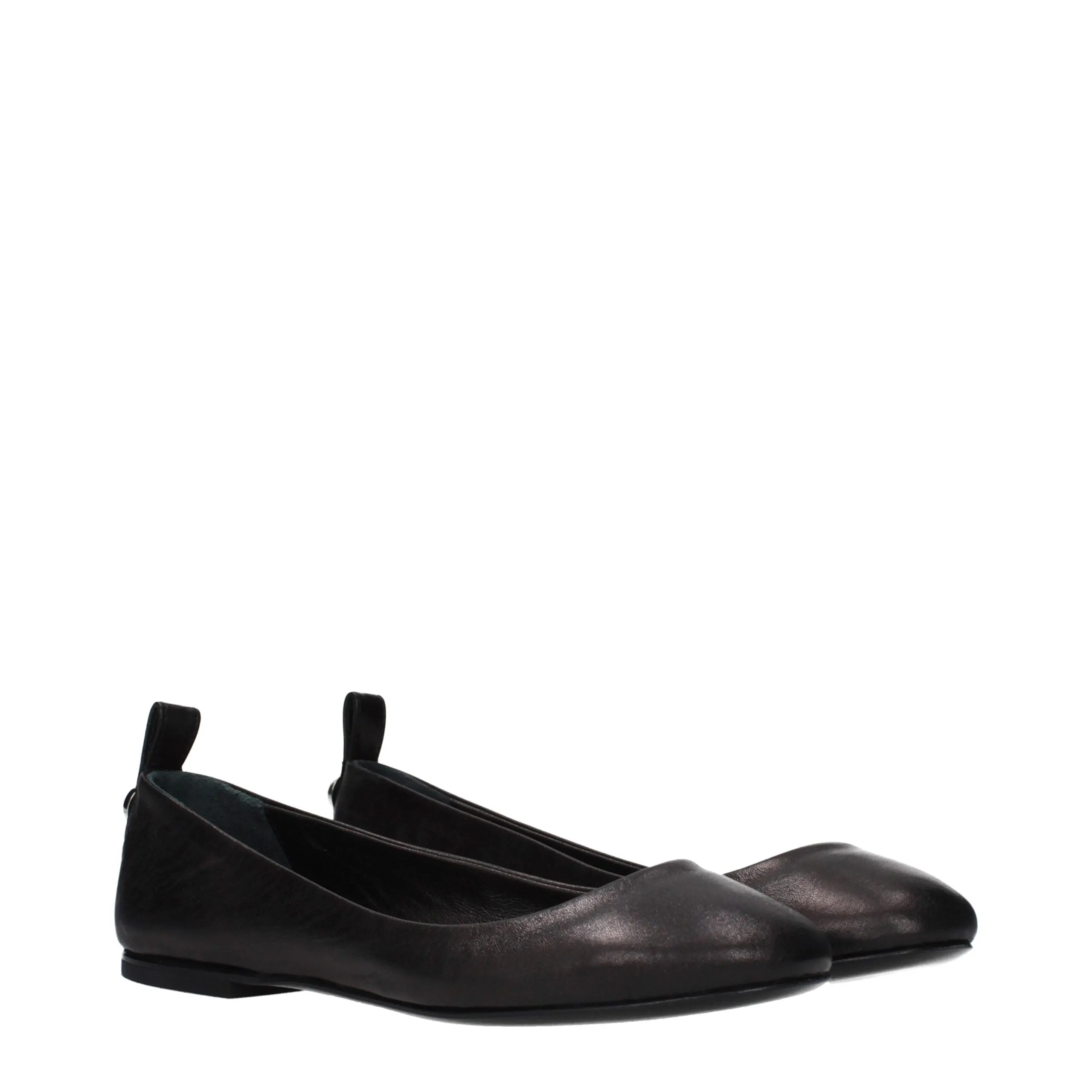 The Attico Black Leather Ballet Flats sold by Siebentaschen product image thumbnail 2