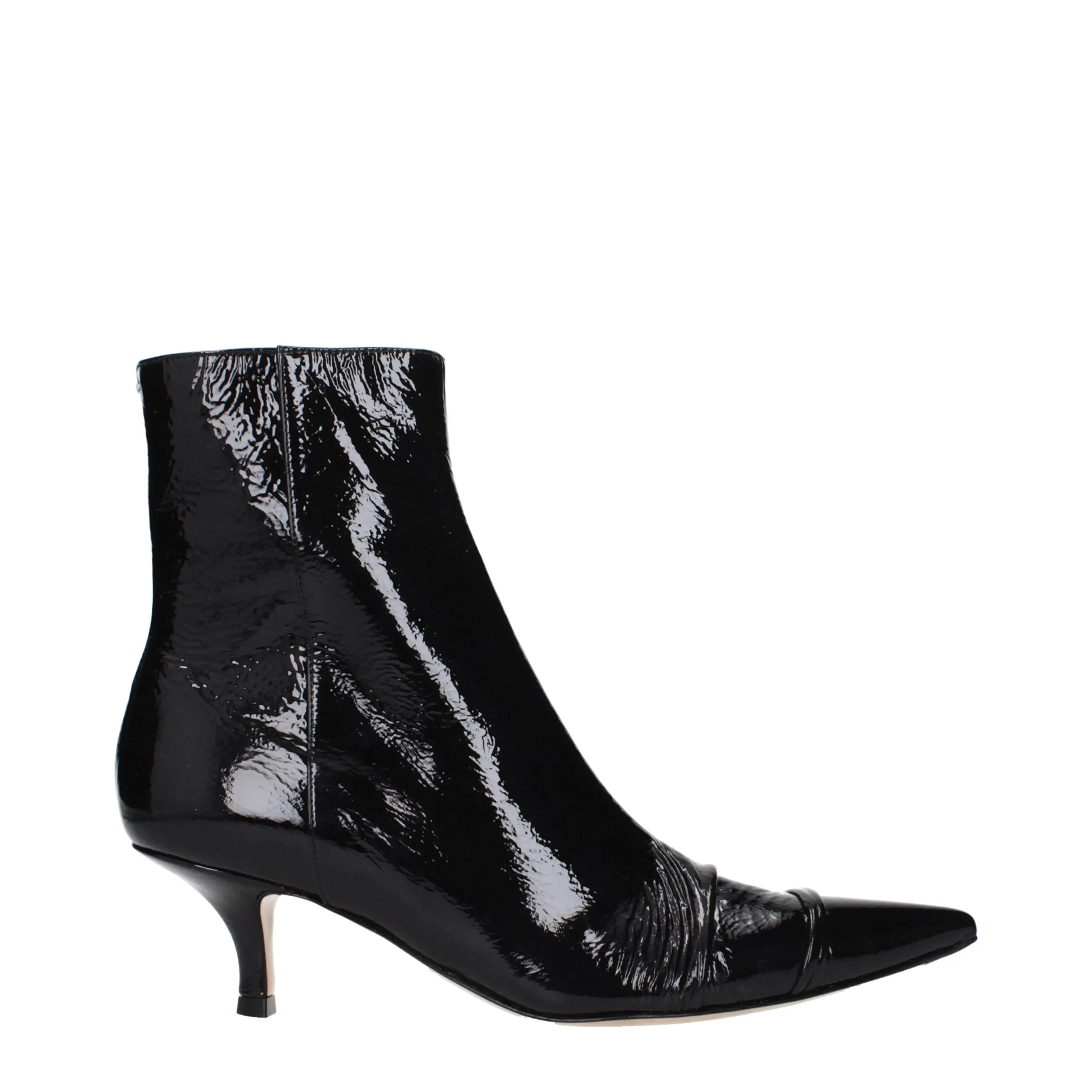 Maison Margiela Black Leather Ankle Boots sold by Siebentaschen