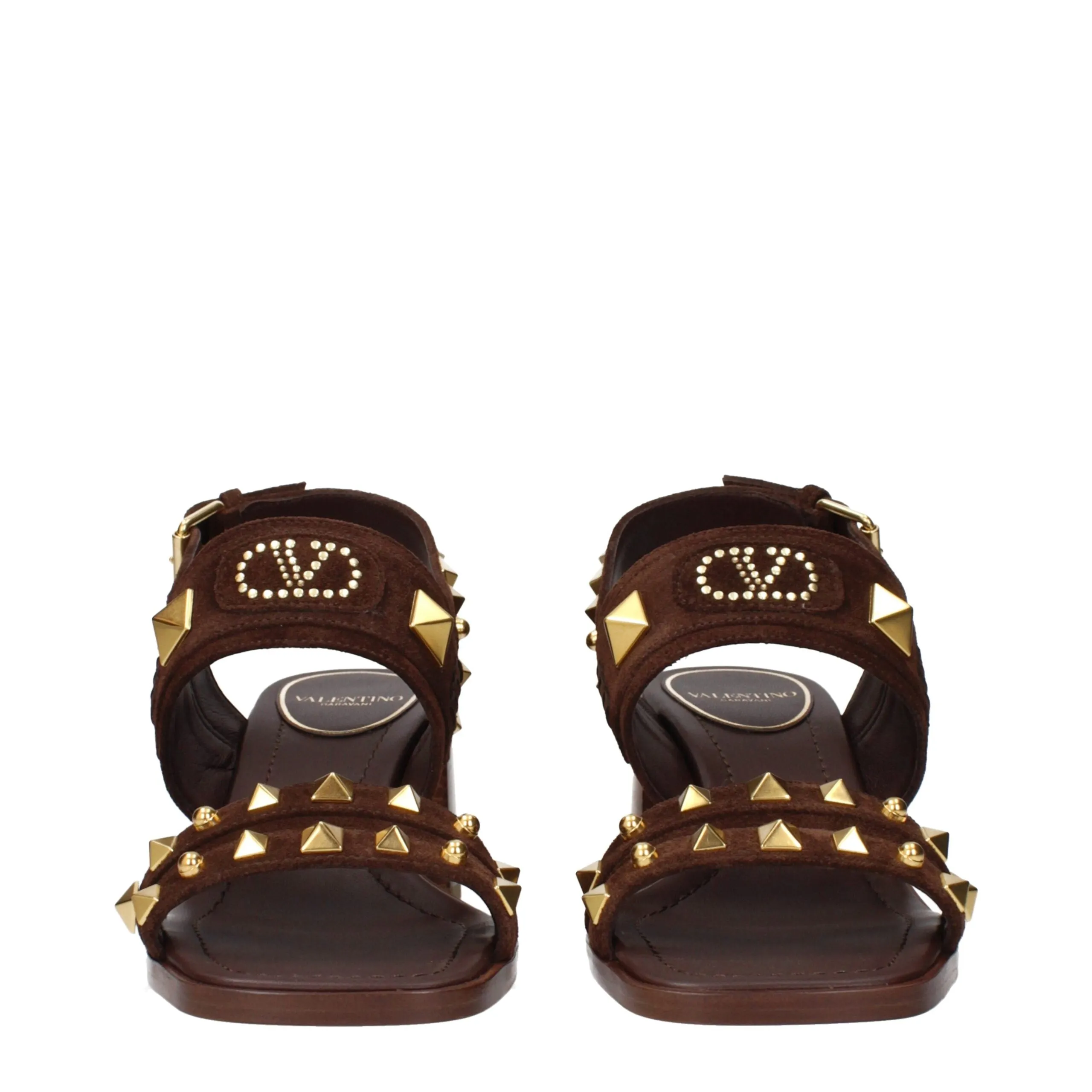 Valentino Garavani Brown Leather Strap-On Sandals sold by Siebentaschen product image thumbnail 3