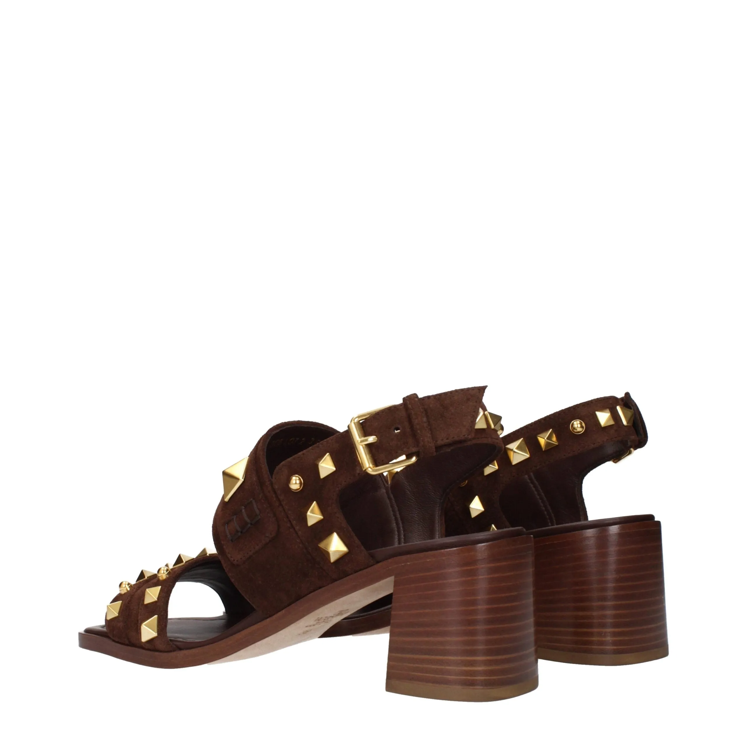 Valentino Garavani Brown Leather Strap-On Sandals sold by Siebentaschen product image thumbnail 4