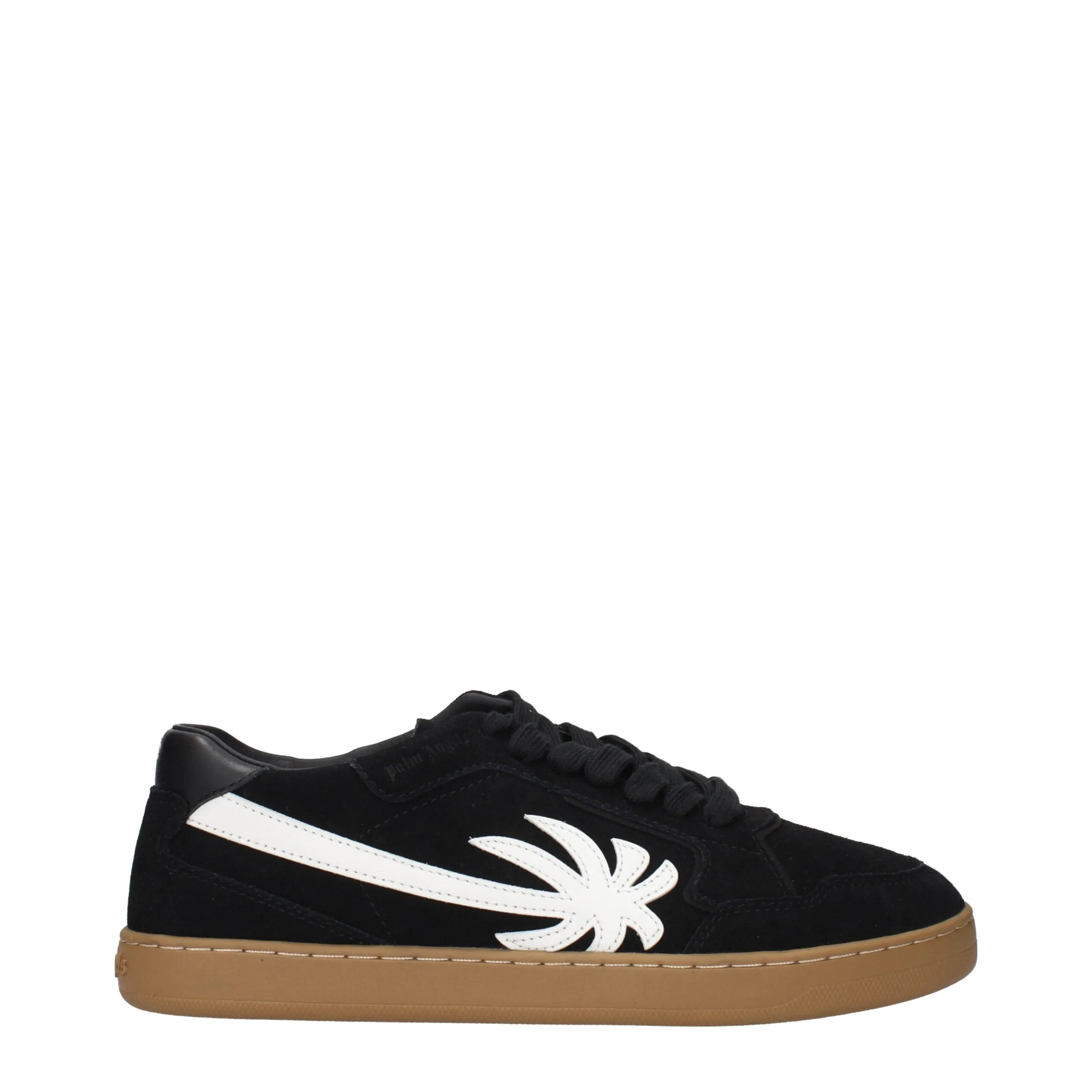 Palm Angels Black Leather Low Top Sneakers sold by Siebentaschen