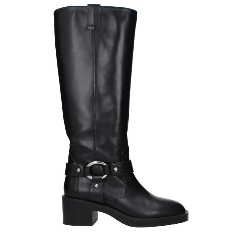 Stuart Weitzman Black Leather Boots sold by Siebentaschen