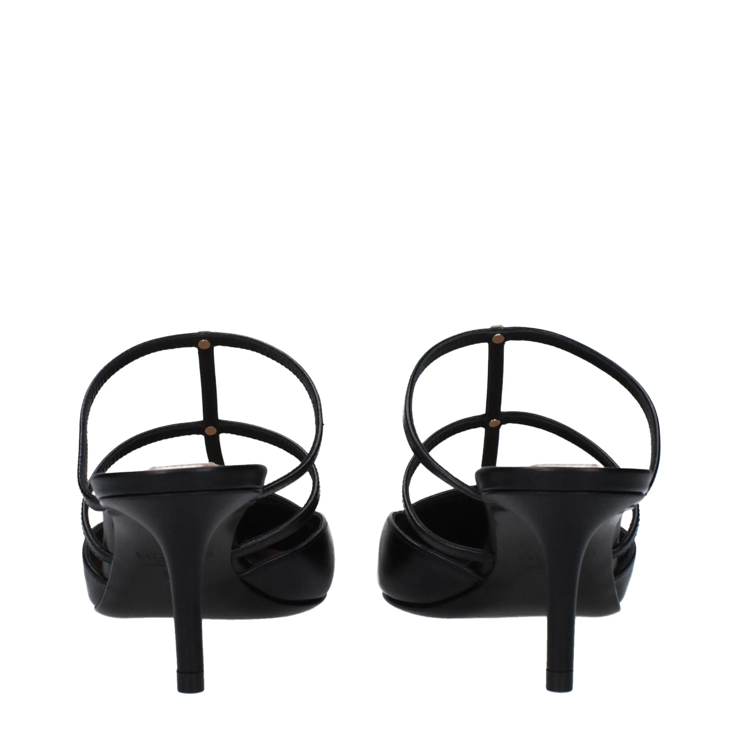 Valentino Garavani Black Leather Sandals sold by Siebentaschen product image thumbnail 5