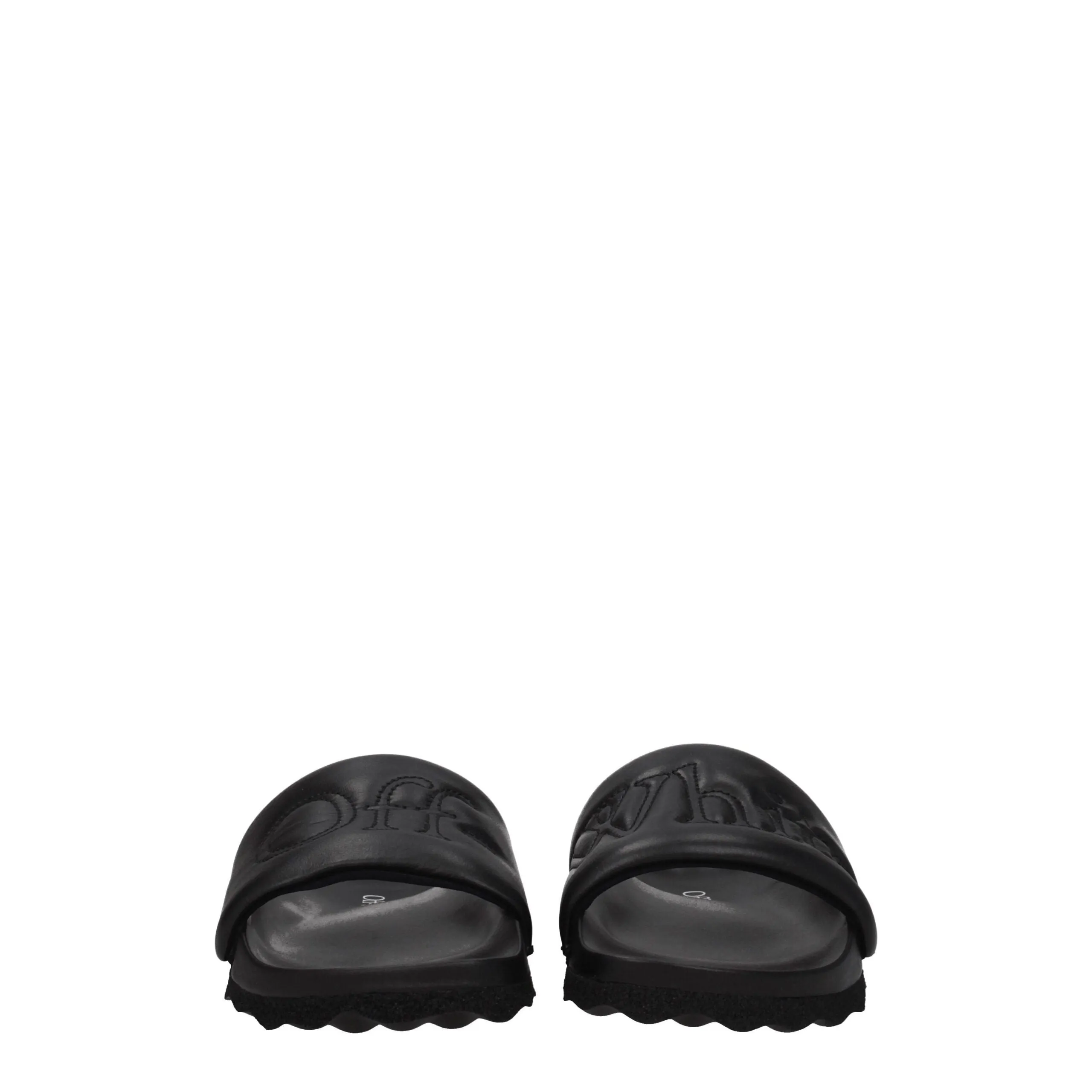 Off-White Black Leather Slippers sold by Siebentaschen product image thumbnail 3