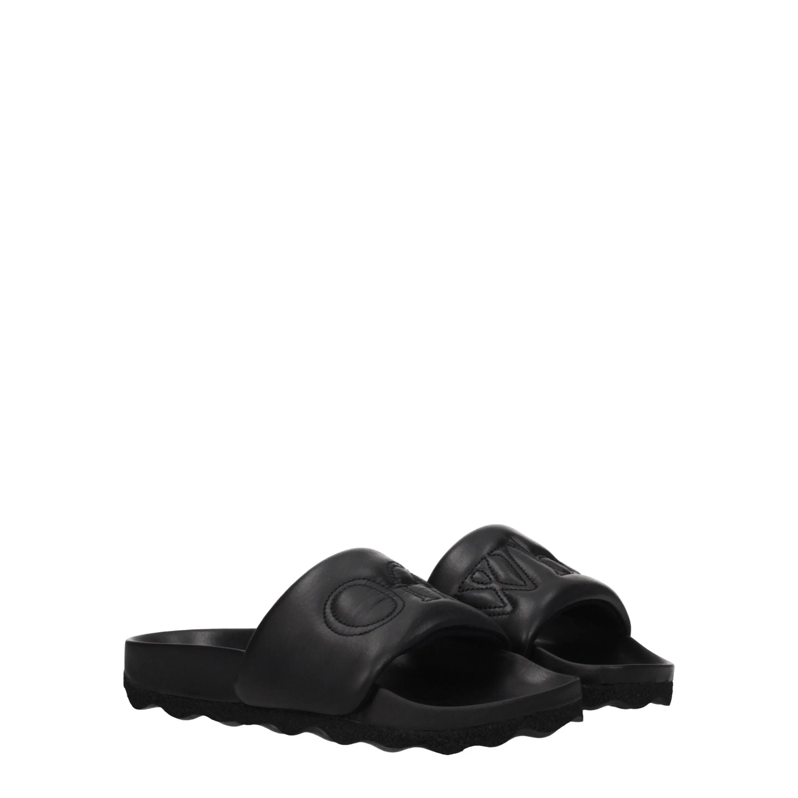 Off-White Black Leather Slippers sold by Siebentaschen product image thumbnail 2