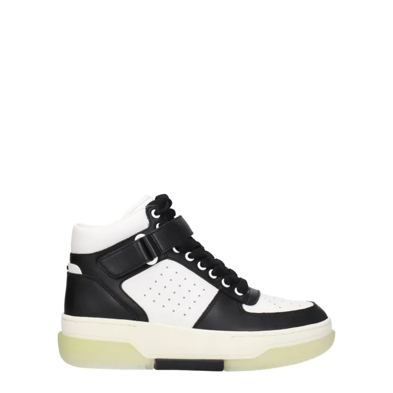 Amiri Black Leather High Top Sneakers sold by Siebentaschen