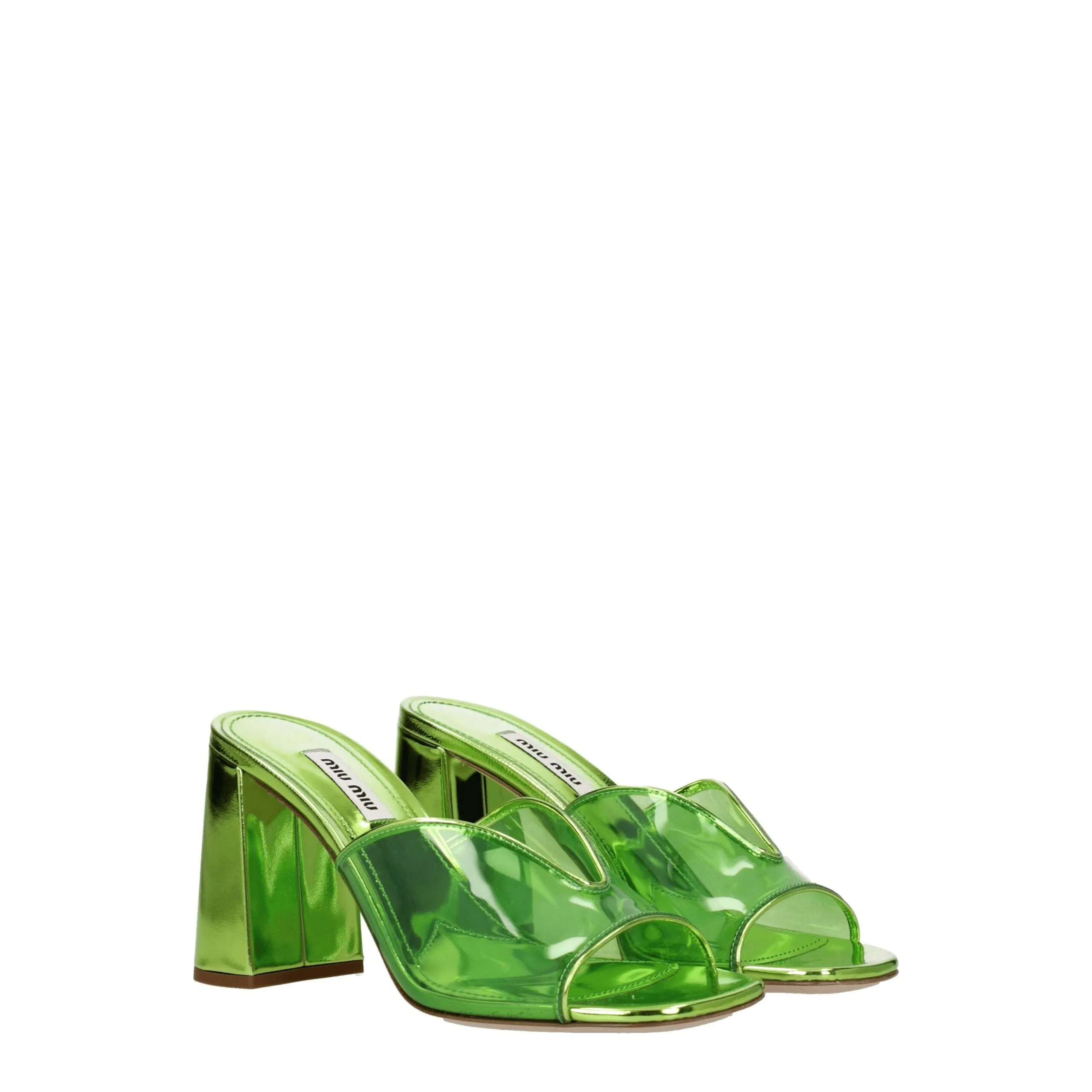 Miu Miu Green Plexiglass Platform Sandals sold by Siebentaschen product image thumbnail 2